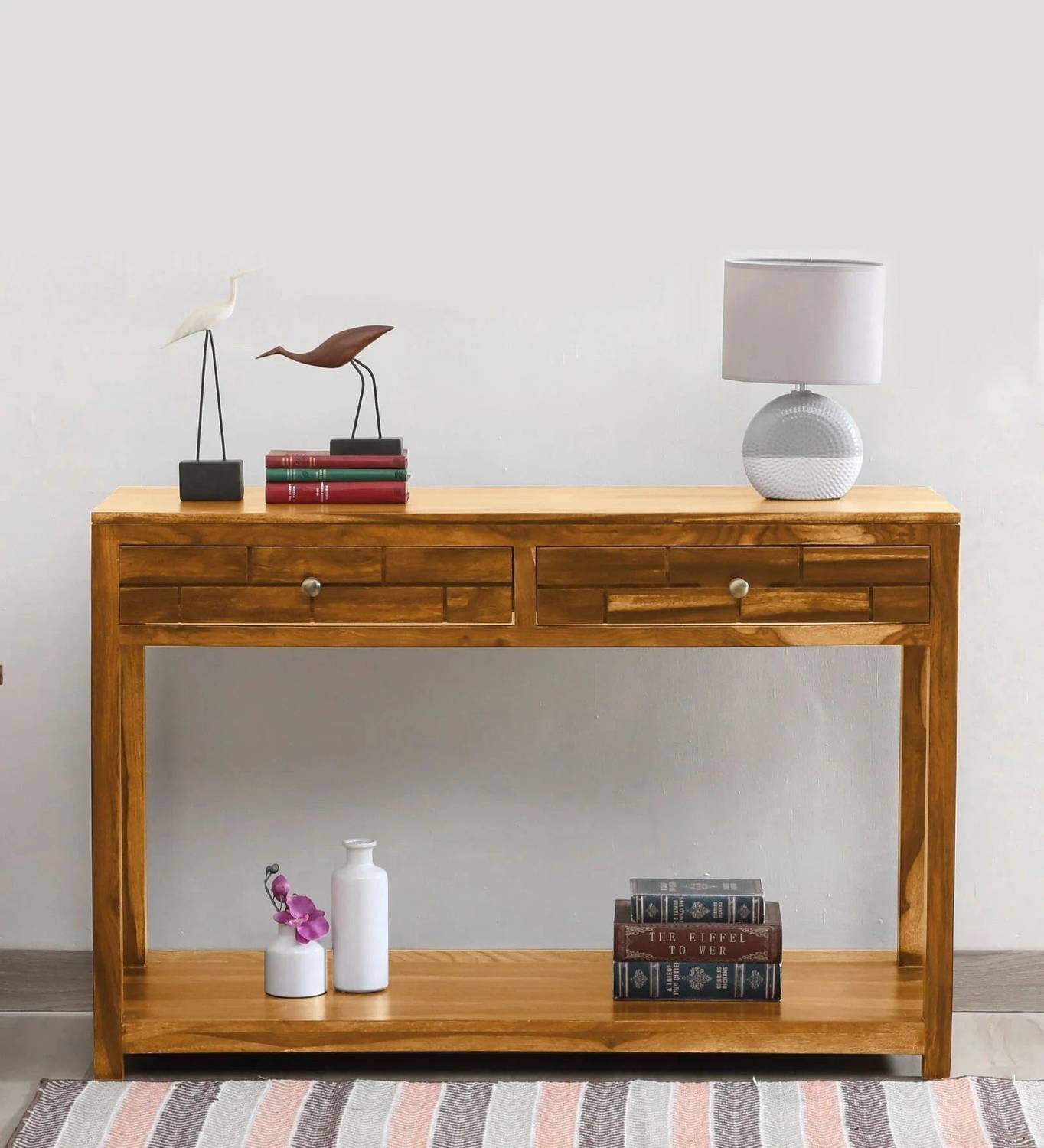 DRYLC FURNITURE Solid Sheesham Wood Console Table For Multiple Us