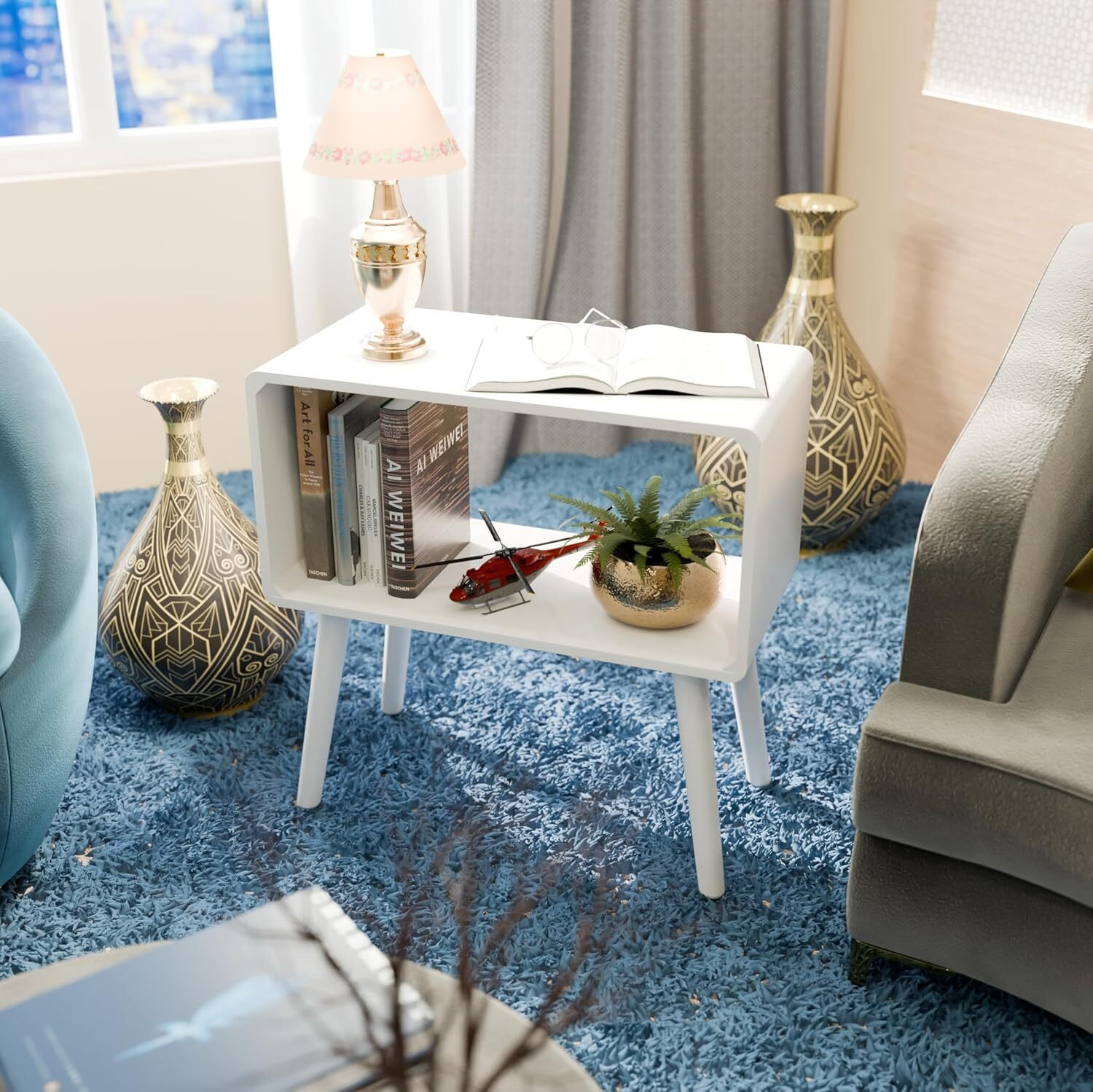Image of Ereteken ART Engineered Wood Bedside Table