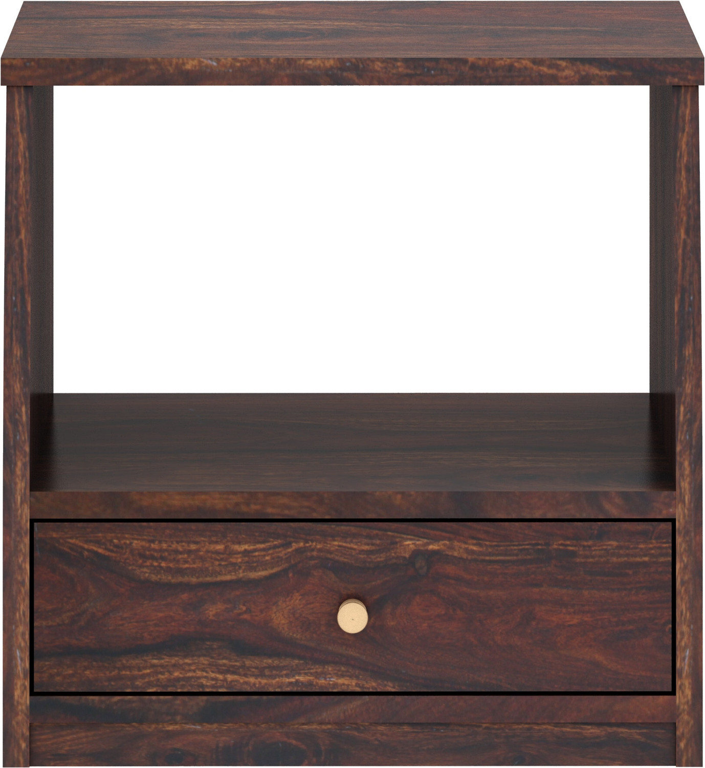 Image of Dreamydesks Solid Wood Bedside Table with Drawer for Bedroom Solid Wood Bedside Table
