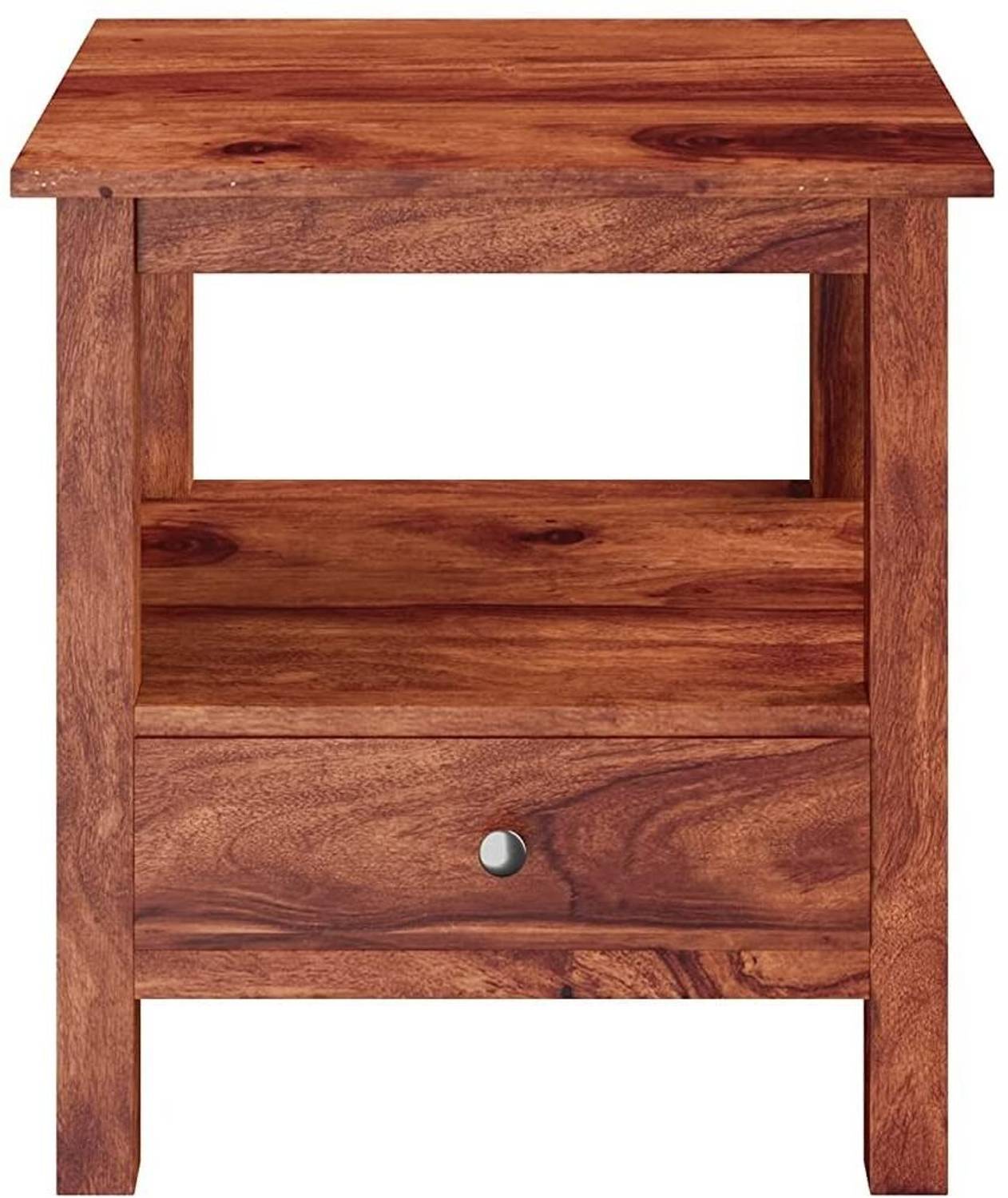Urban Woods Sympl Side Table Sheesham Wood With Drawer, Home Furn