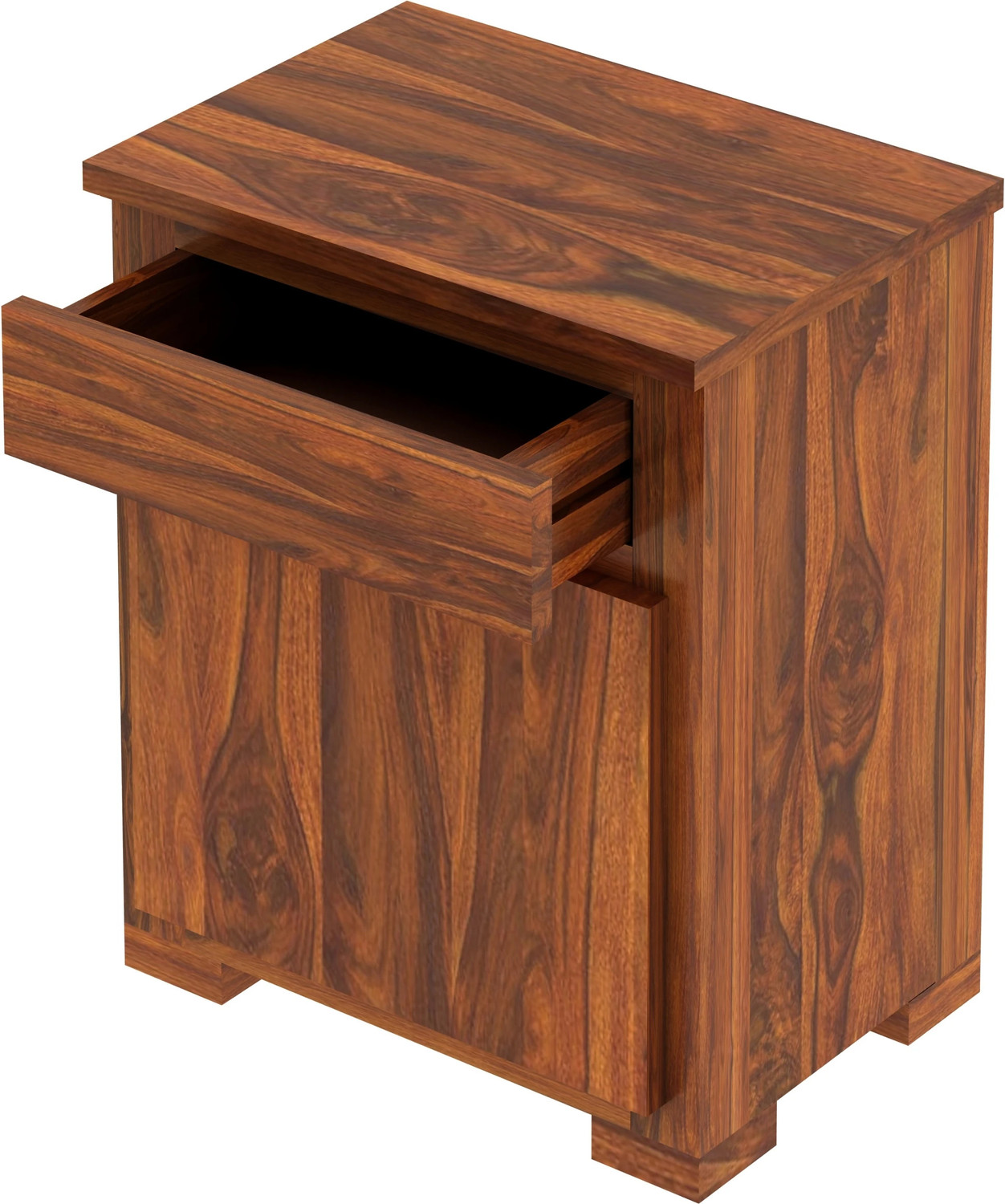 Image of Dreamydesks Solid Wood Bedside Table with Drawer for Bedroom Solid Wood Bedside Table