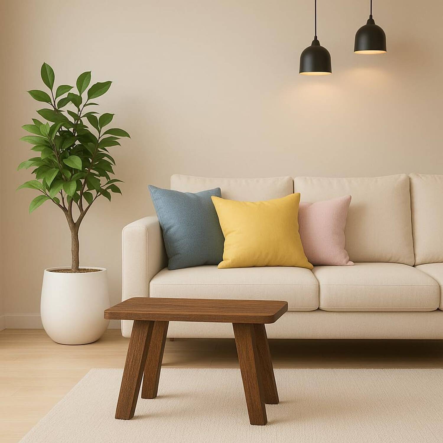 sbf furniture Modern Wooden Coffee Table for Living Room & Compac