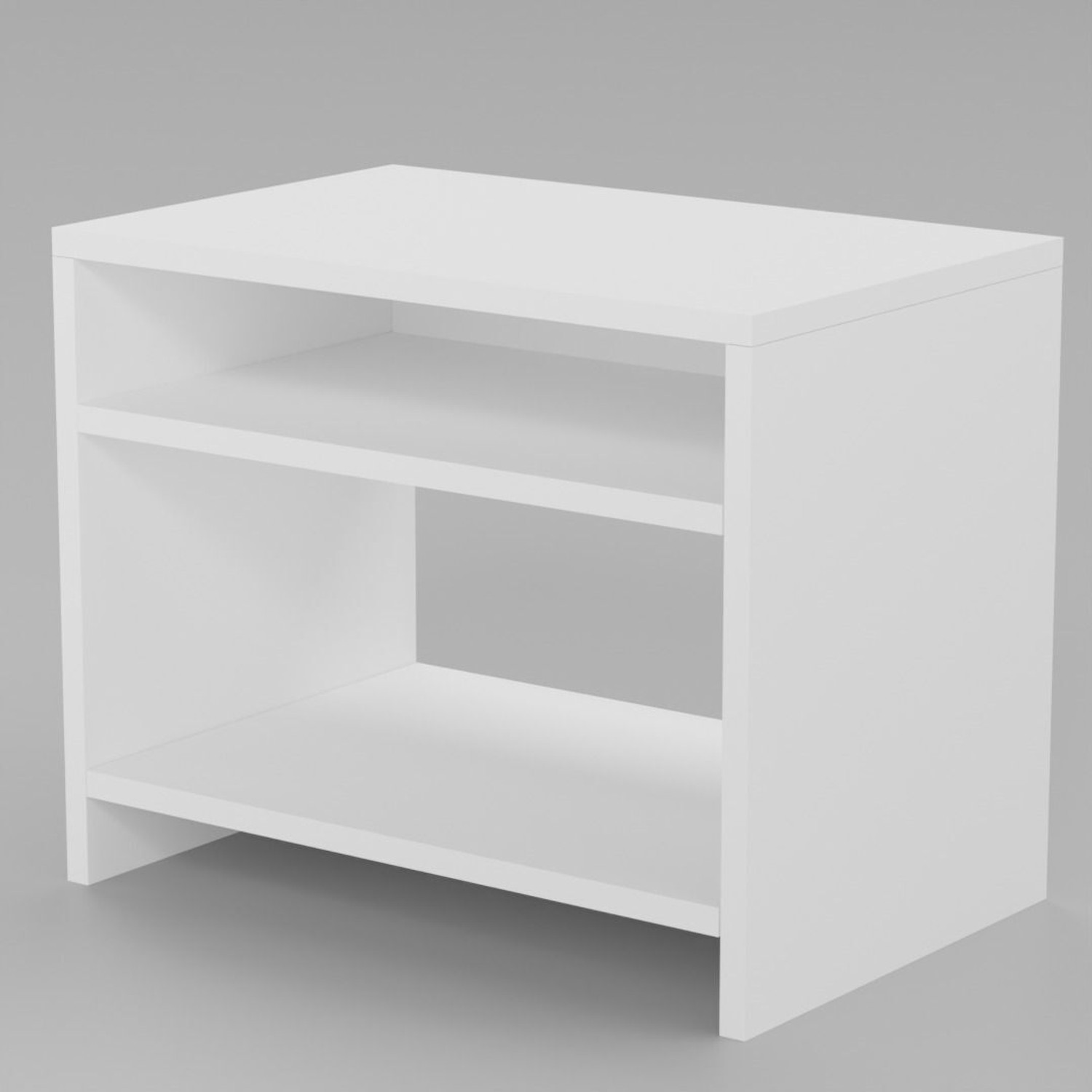 Image of Flipkart Perfect Homes Bedside Table with Open Shelf - Side Table for Bedroom, Living Room & Office Engineered Wood Bedside Table (Finish Color - White, DIY(Do-It-Yourself))