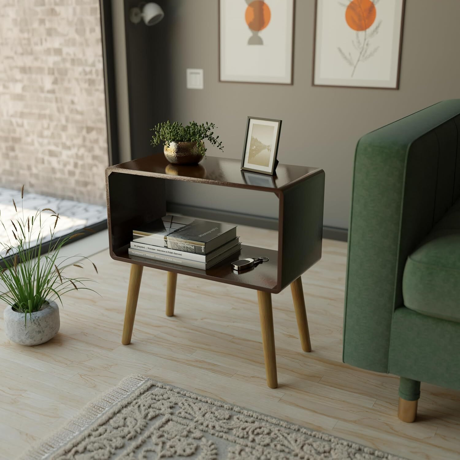 Image of etiquette art Engineered Wood Side Table