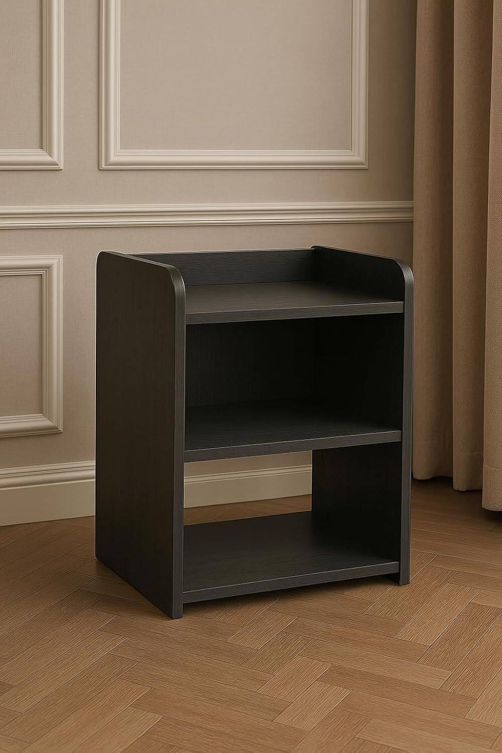 NP HANDICRAFT SD_2 Solid Wood End Table (Finish Color - Black, DI