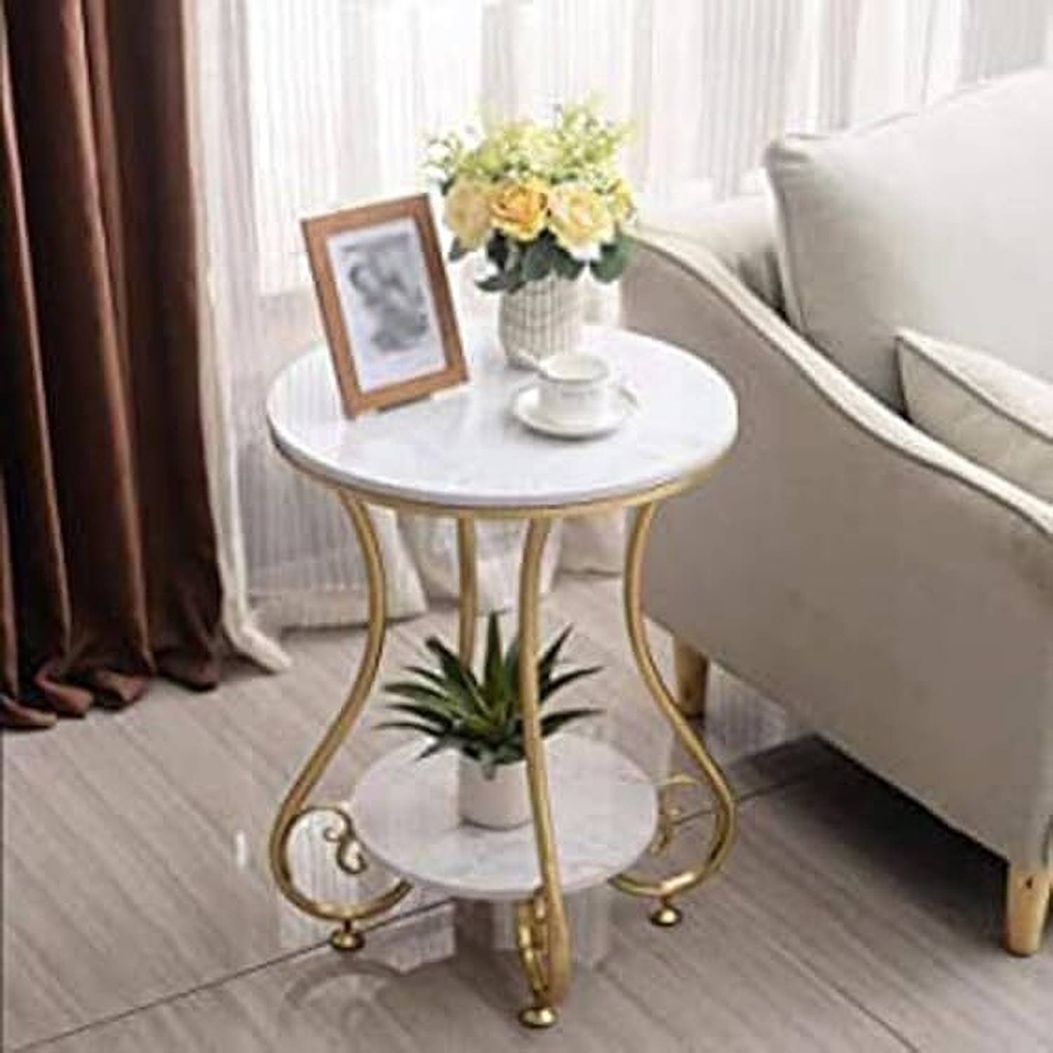 ALM SHOPPEE End Table & Side Table for Small Spaces, Coffee Snack