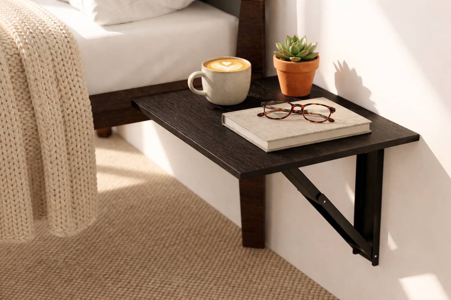 PEDPIX FOLDING TABLE BED SIDE STUDY/ COFFEE TABLE Engineered Wood