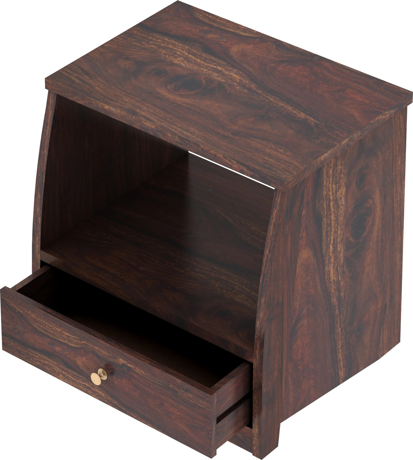Image of Dreamydesks Solid Wood Bedside Table with Drawer for Bedroom Solid Wood Bedside Table