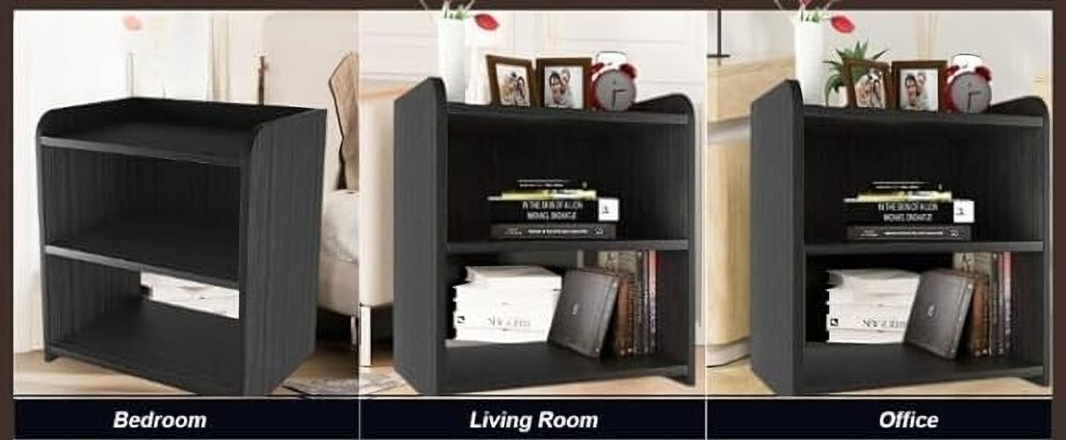 Image of Firebees Wooden Bed Side Table for Bedroom & Living Room Engineered Wood Bedside Table