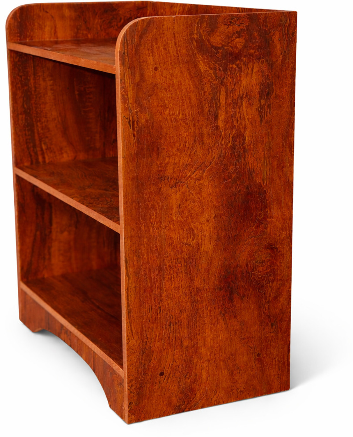 Image of SHILAT ENTERPRISES Premium MDF Multipurpose Rack Brown Marble Finish 3 Tier Storage Organizer Solid Wood Bedside Table