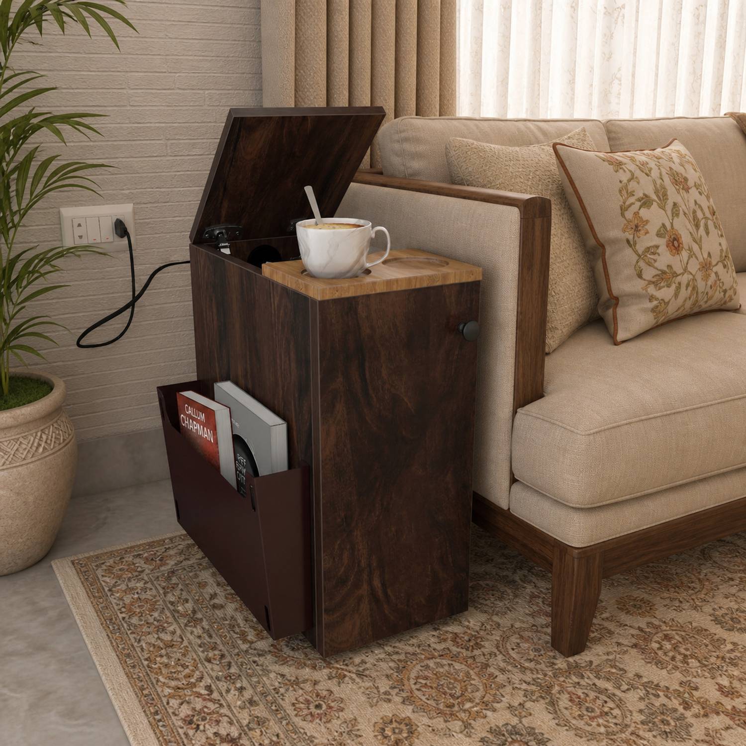 Studio Kook Sez Sofa Mate Engineered Wood Side Table (Finish Colo