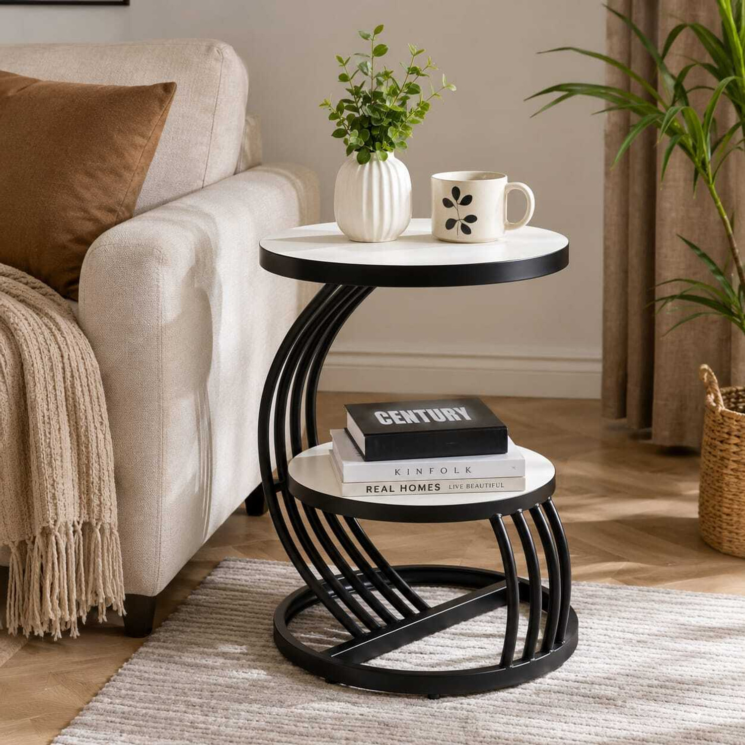 Image of Unique Arts Shoppee Stick & Sparks Modern Series Metal Side Table
