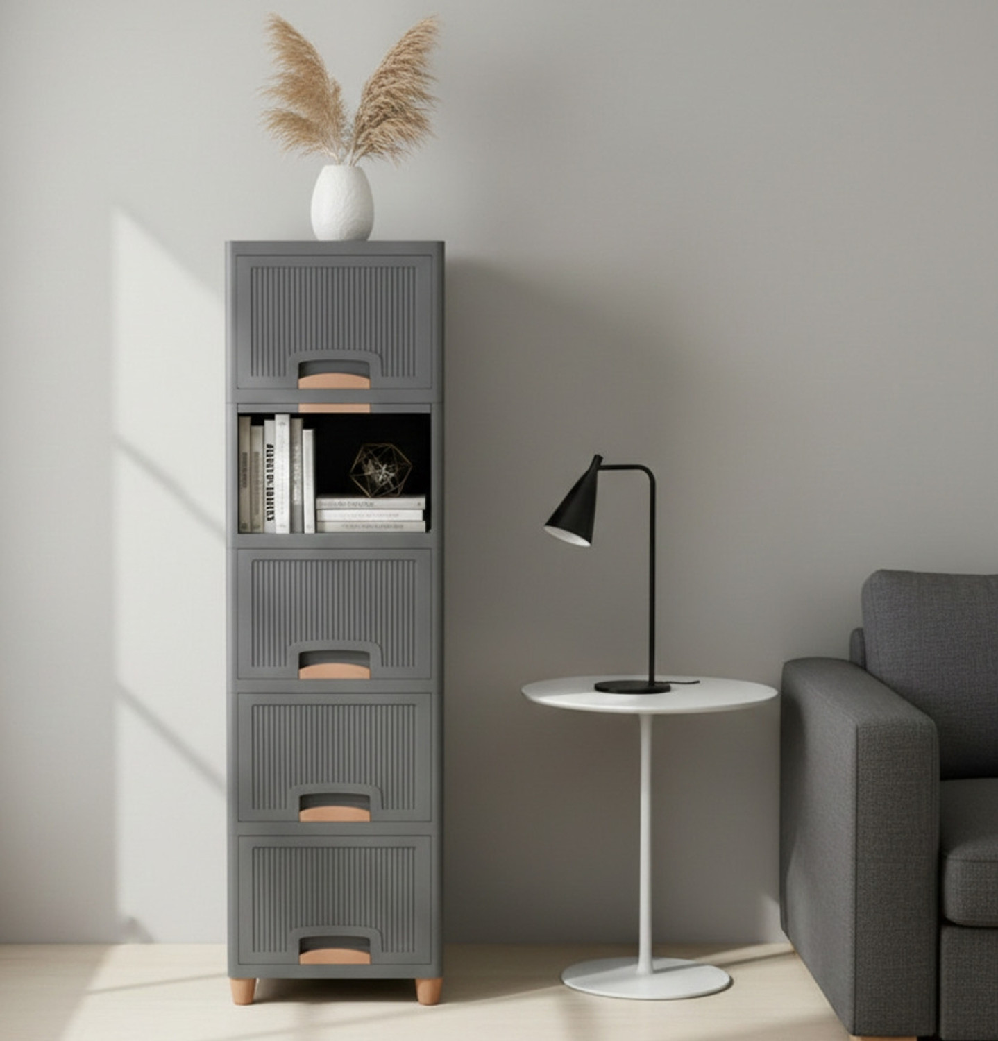 Image of MAXTID Multi Layer Cabinet | Premium Storage Drawer Unit For Home & Living Room Plastic Side Table