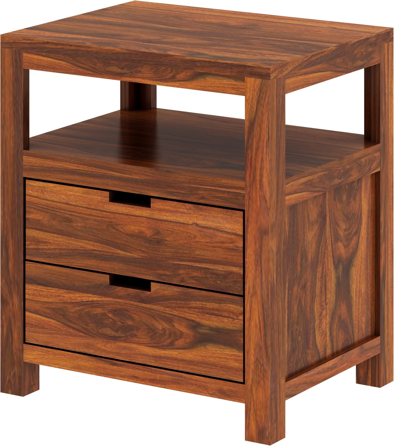 Image of Dreamydesks Solid Wood Bedside Table with Drawer for Bedroom Solid Wood Bedside Table