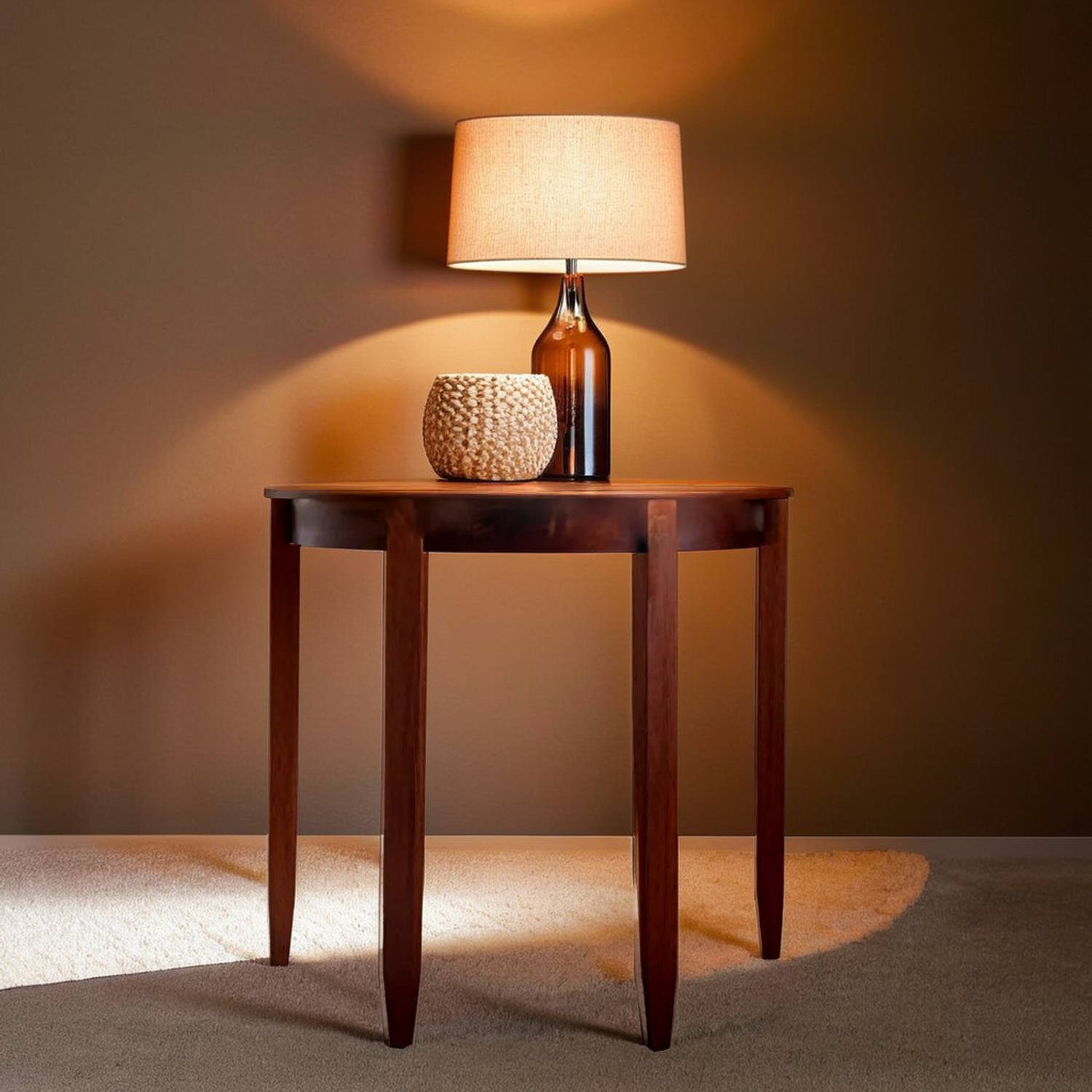 TRUE FURNITURE Sheesham Wood Bedside Stool Night Stand Table for