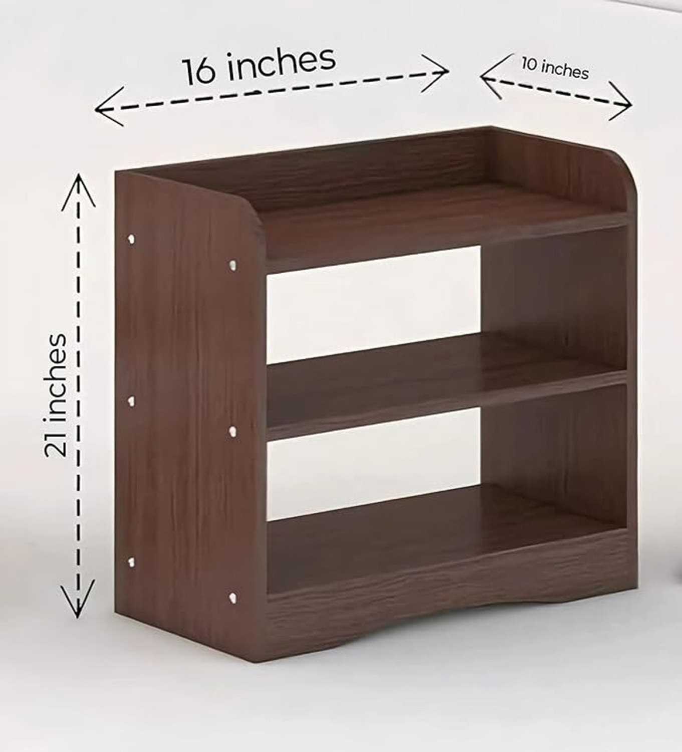 Image of MULTIBUY Modern Bedside Table with 3 Shelves,Bed Side Table Engineered Wood End Table