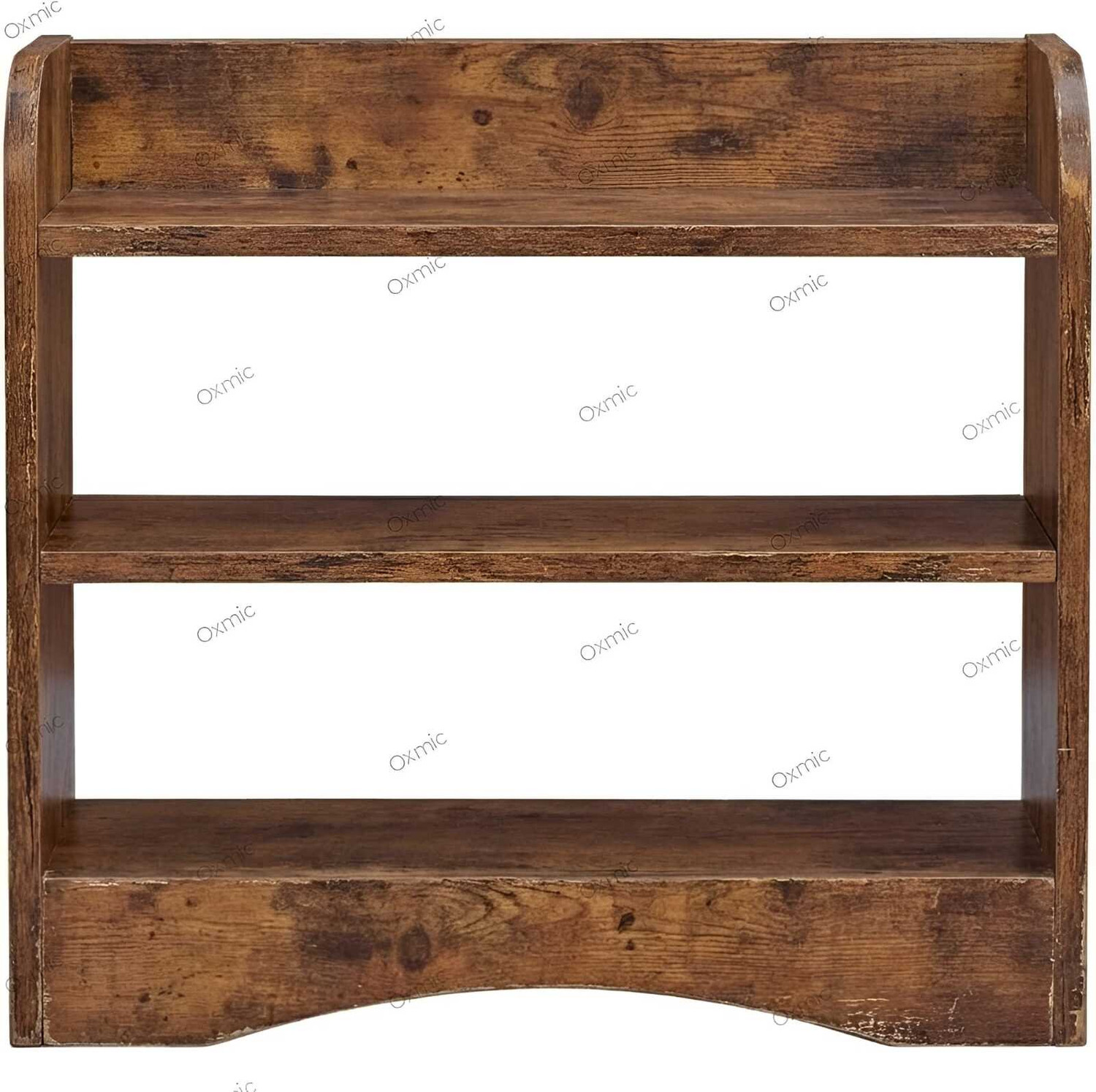 Image of Yookeer Wooden End Table with Open Shelves Engineered Wood Bedside Table