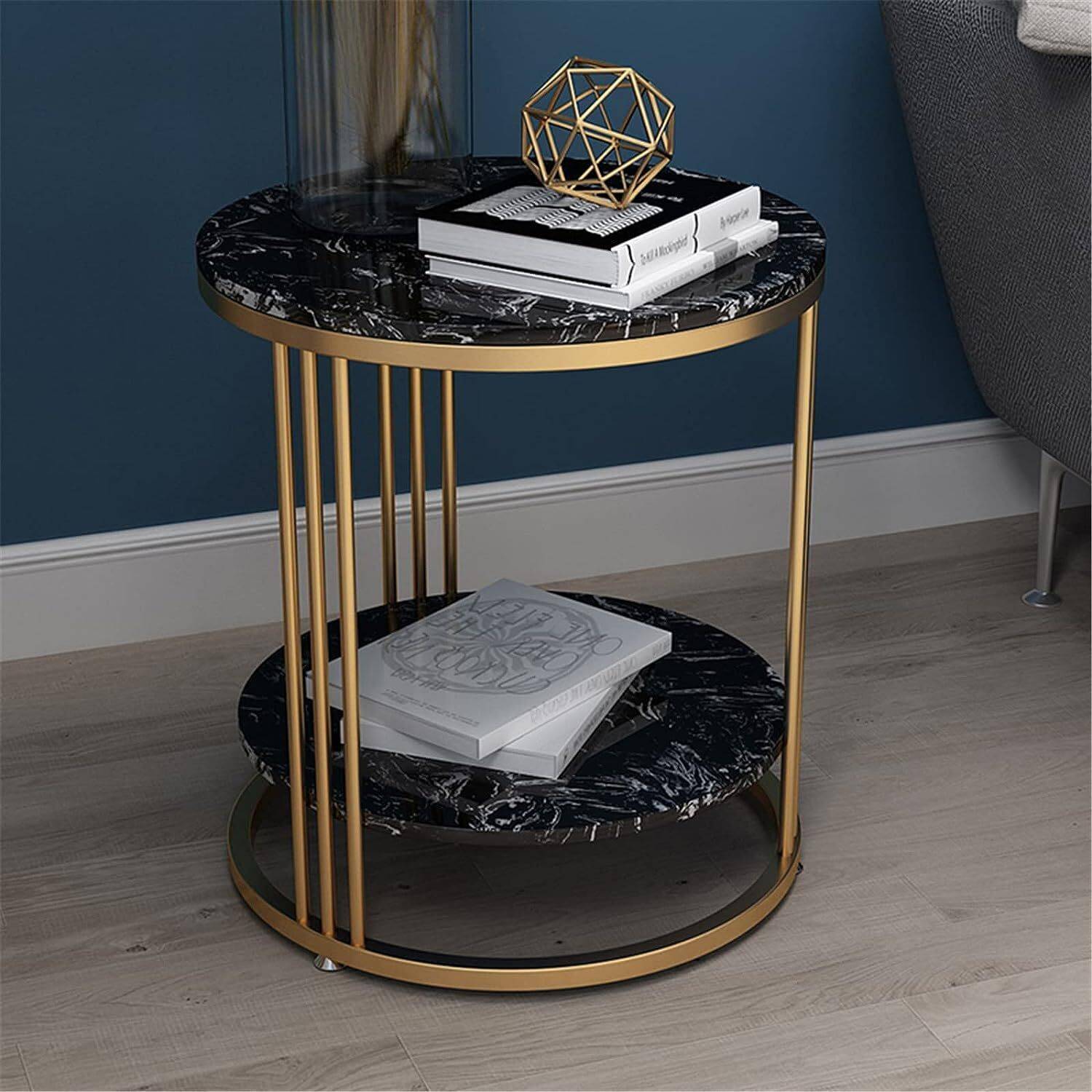 BESTQUALITY Simple Modern Bedside Cabinet Farmhouse Accent Coffee Table Engineered Wood Side Table