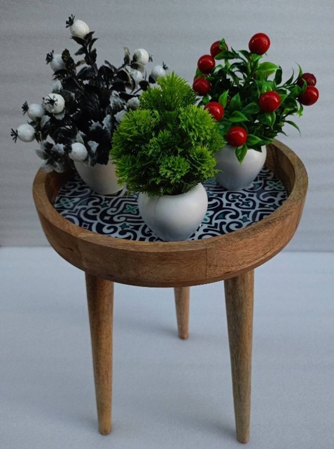 OnlineCraft Solid Wood Side Table (Finish Color - brown, DIY(Do-I