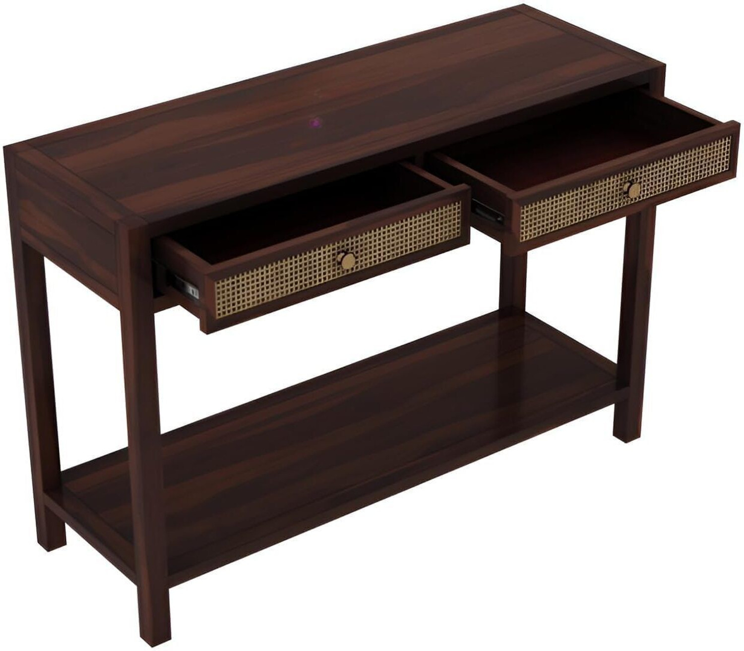 Image of Tanishq Arts Solid Sheesham Wood Console Table for Living Room | Solid Wood Console Table
