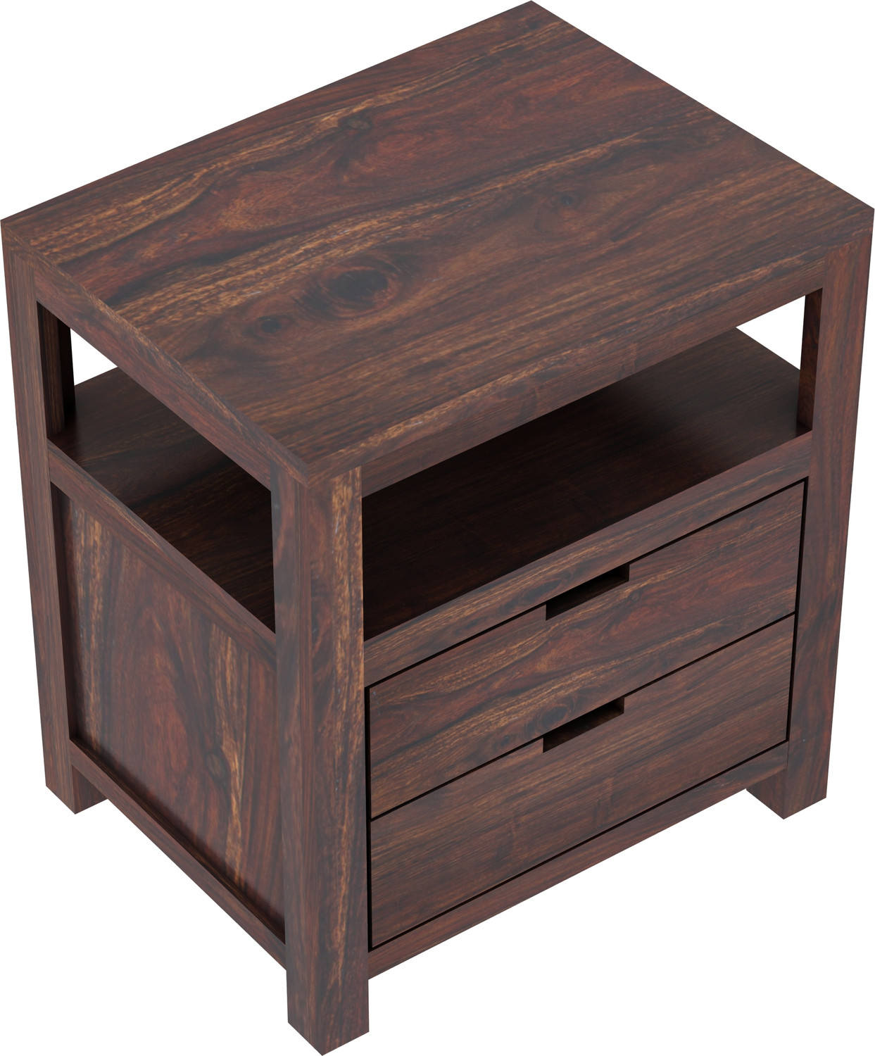 Image of Dreamydesks Solid Wood Bedside Table with Drawer for Bedroom Solid Wood Bedside Table