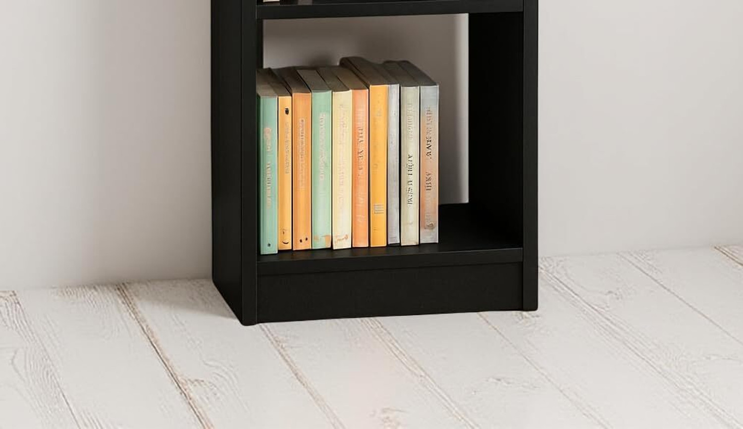 Image of KVS Furniture Modern Compact Wooden Bookshelf - 3 Tier Ladder Shelf for Home & Office Decor Engineered Wood Open Book Shelf