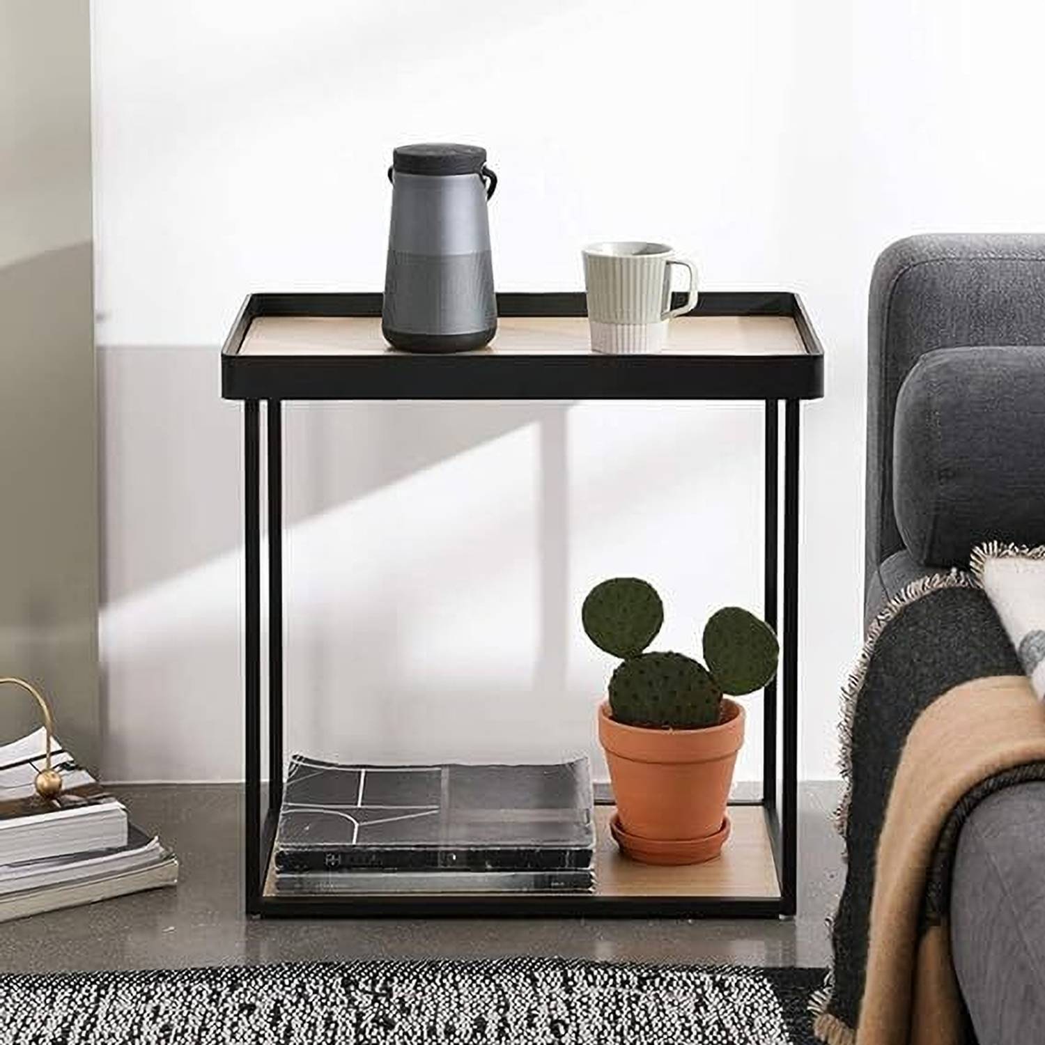Indian Decor 28889 Space Saving Modern Minimalist Rectangular Cof