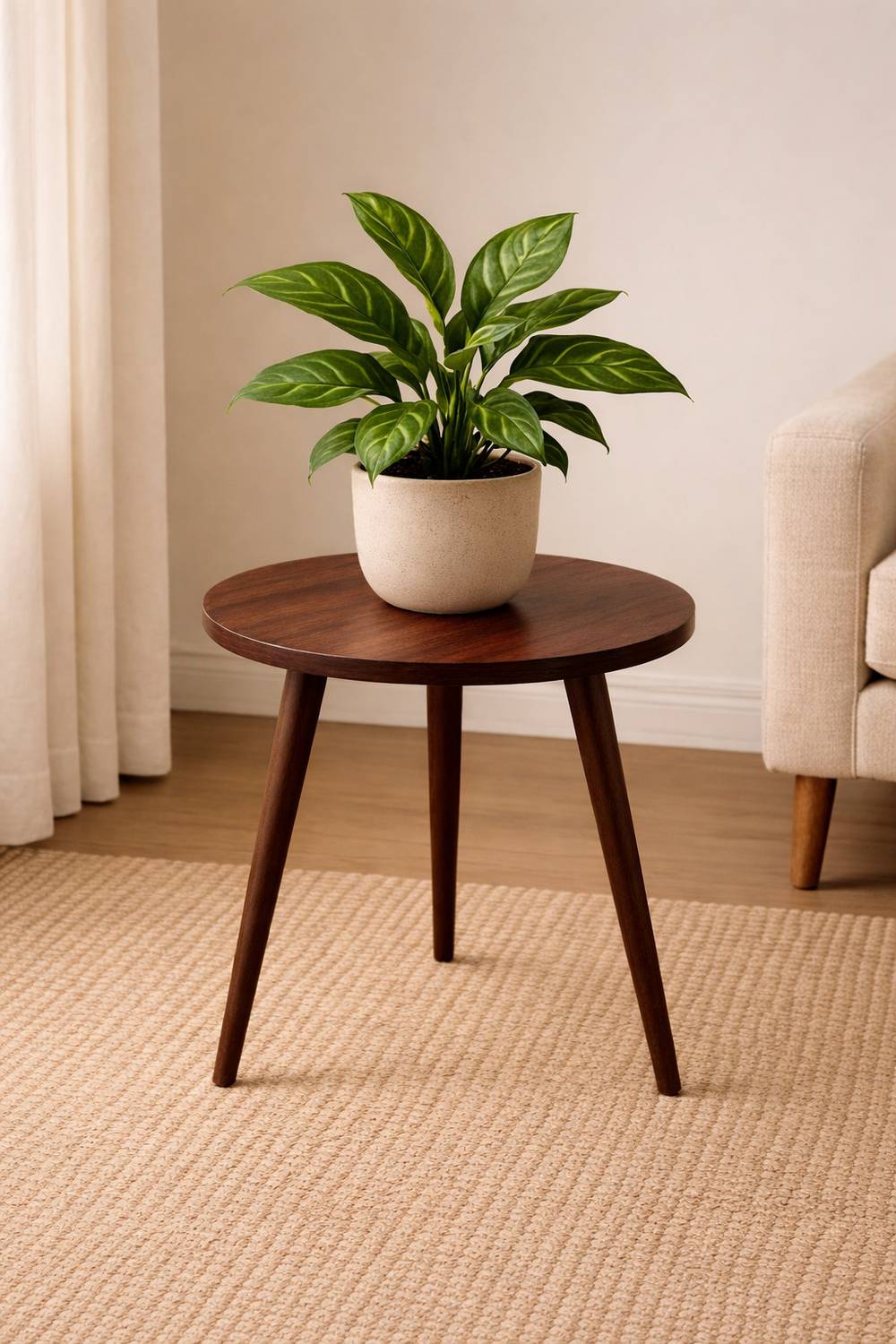 Ereteken ART Round Side Table, Small End Table for Living Room En