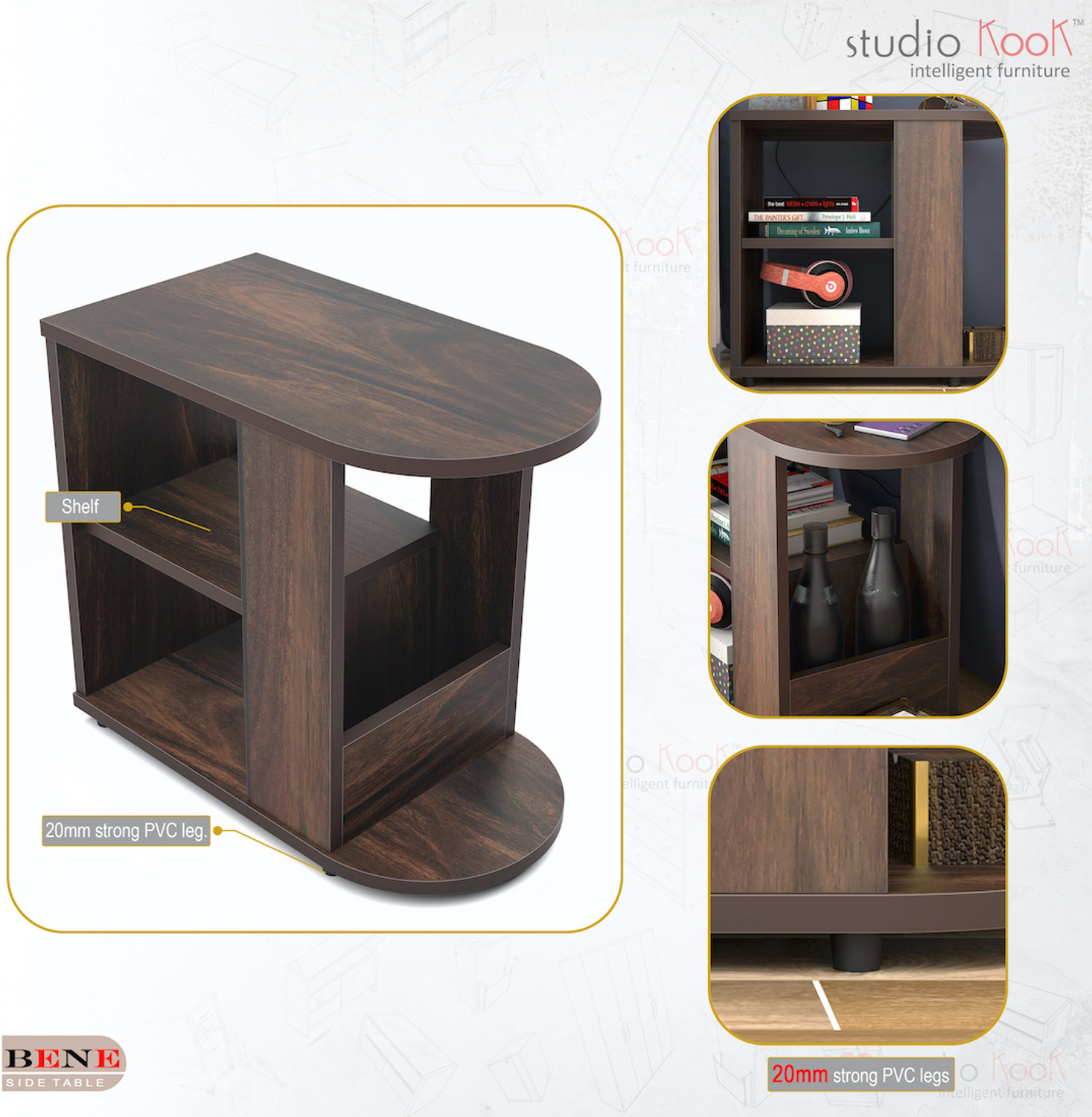 Image of Studio Kook Bene Engineered Wood Side Table