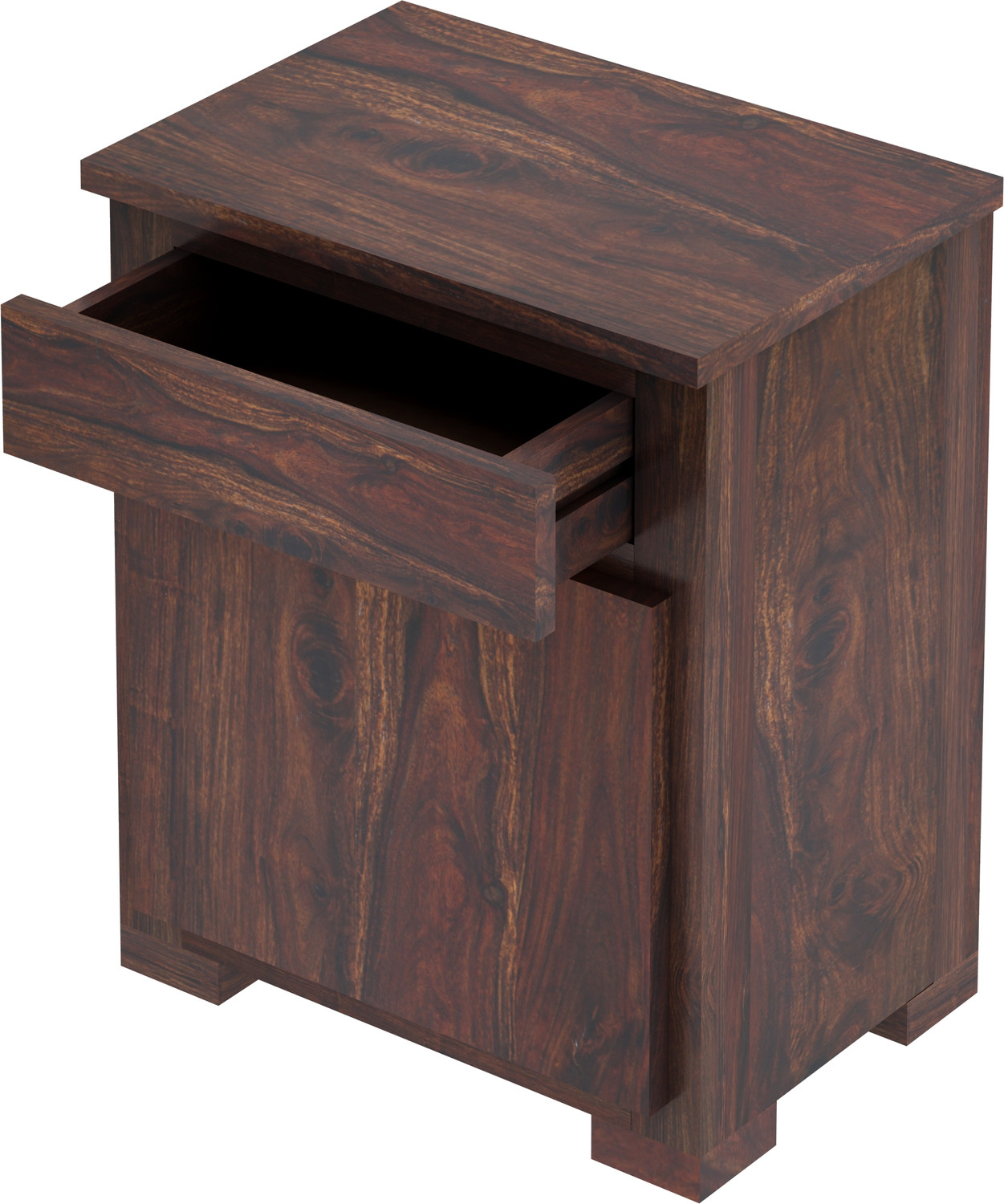 Image of Dreamydesks Solid Wood Bedside Table with Drawer for Bedroom Solid Wood Bedside Table