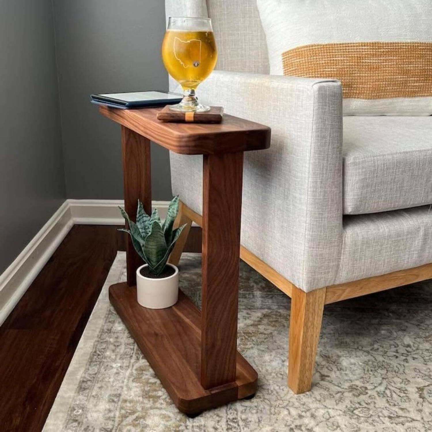 CRAFT D arts Solid Wooden Bedside Table , End Table , Side Table