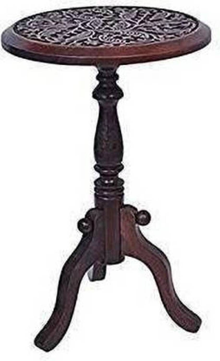 Decorhand Wooden Handcrafted Carved Solid Folding Table Solid Woo
