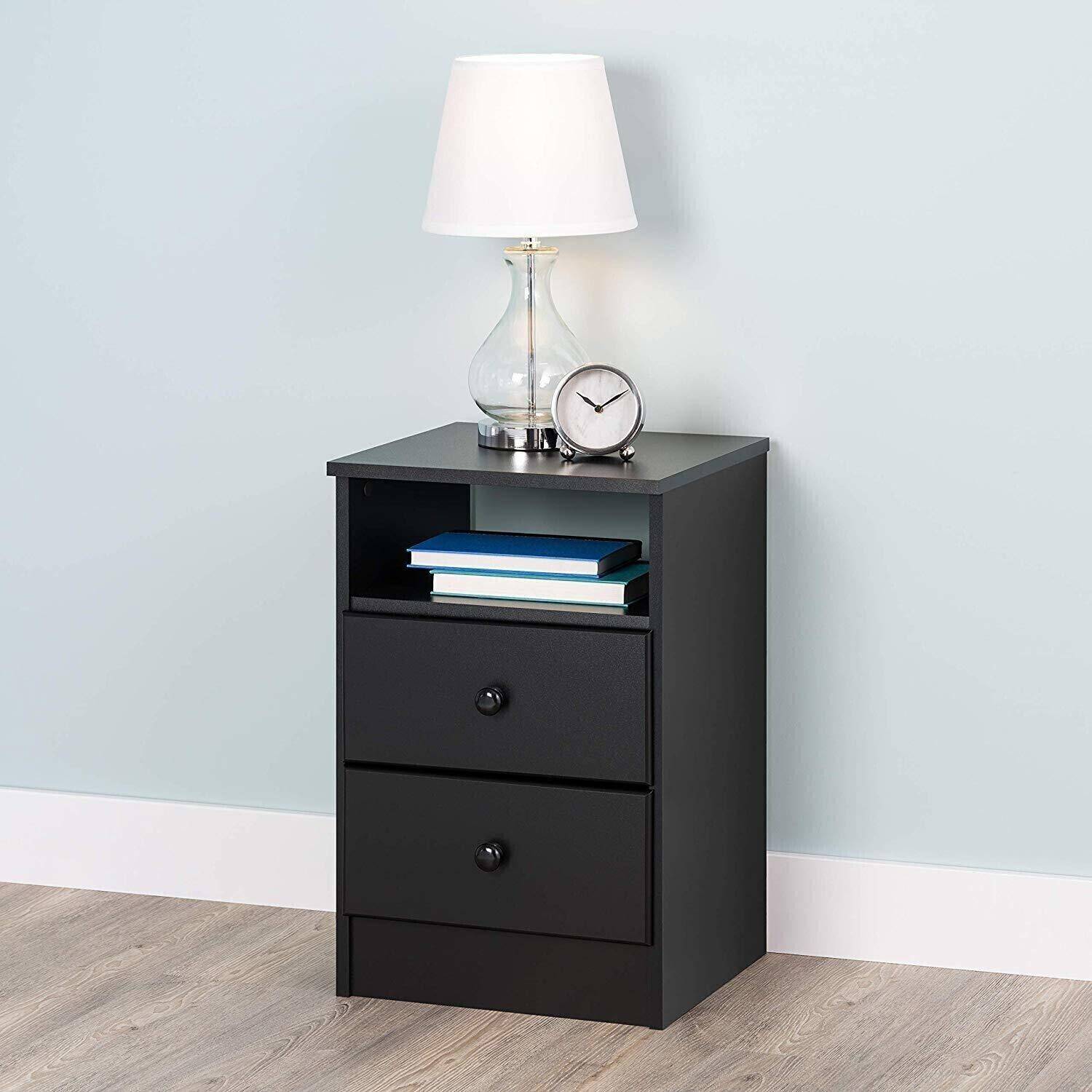 TRUE FURNITURE Solid Wood Side Table (Finish Color - Black Finish