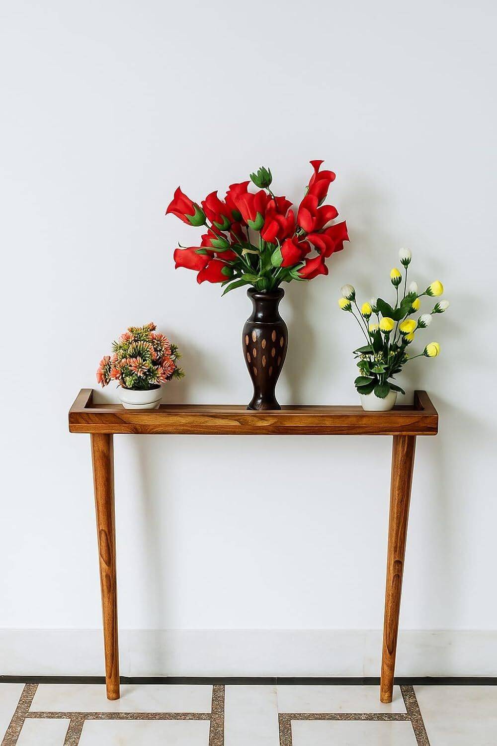 OnlineCraft Wooden Wall Console Table for Entryway Customsize C