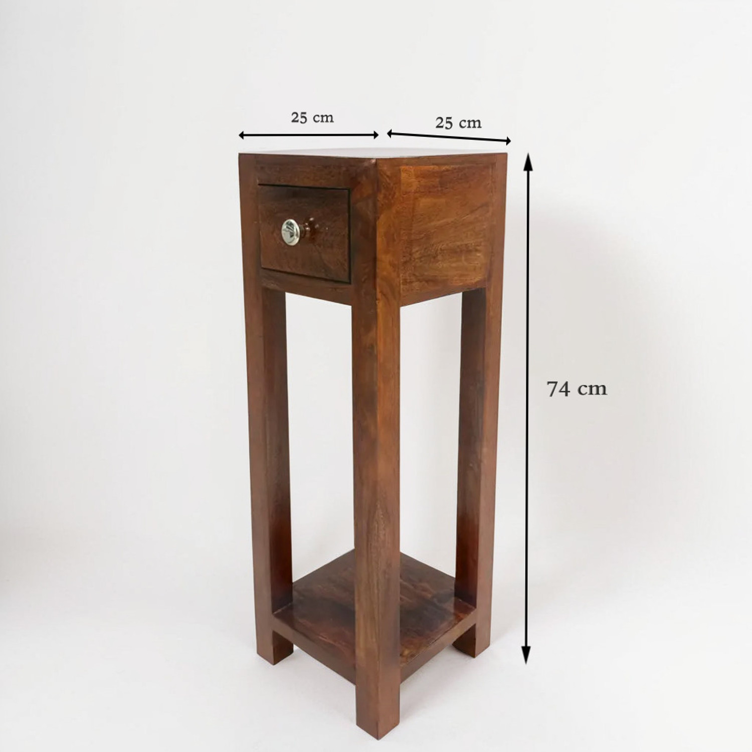 Image of UNITEK FURNITURE Sheesham ( Rosewood) Drawer Storage For Living Room Solid Wood Bedside Table