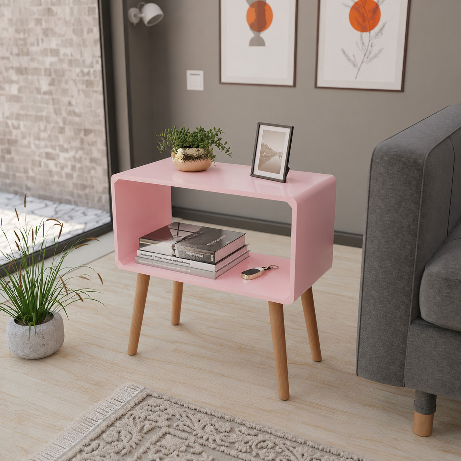Image of Ereteken ART Engineered Wood Bedside Table