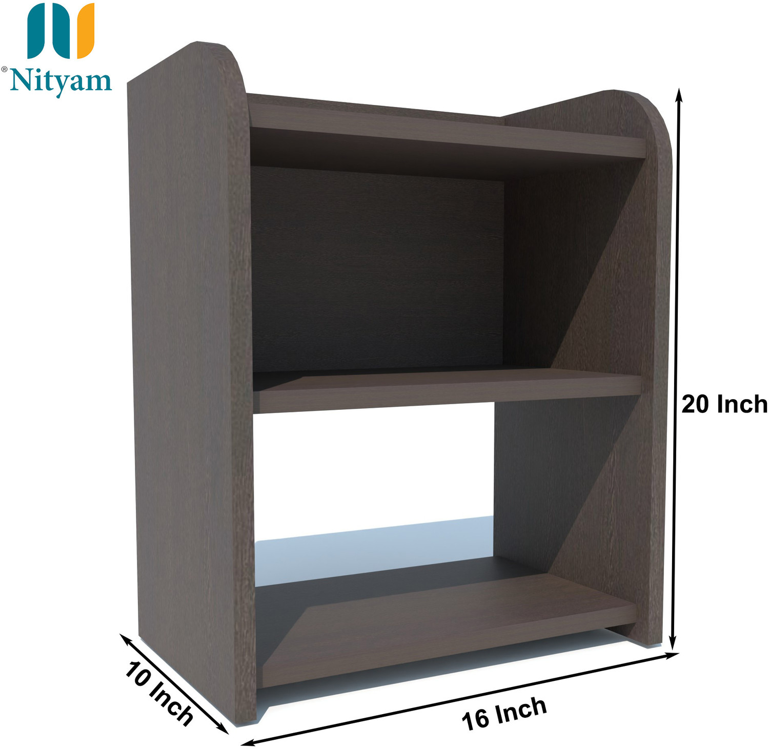 Image of NITYAM Wooden Side Table for Bedroom| Sofa Side Table| End Table| Corner Table Engineered Wood Bedside Table