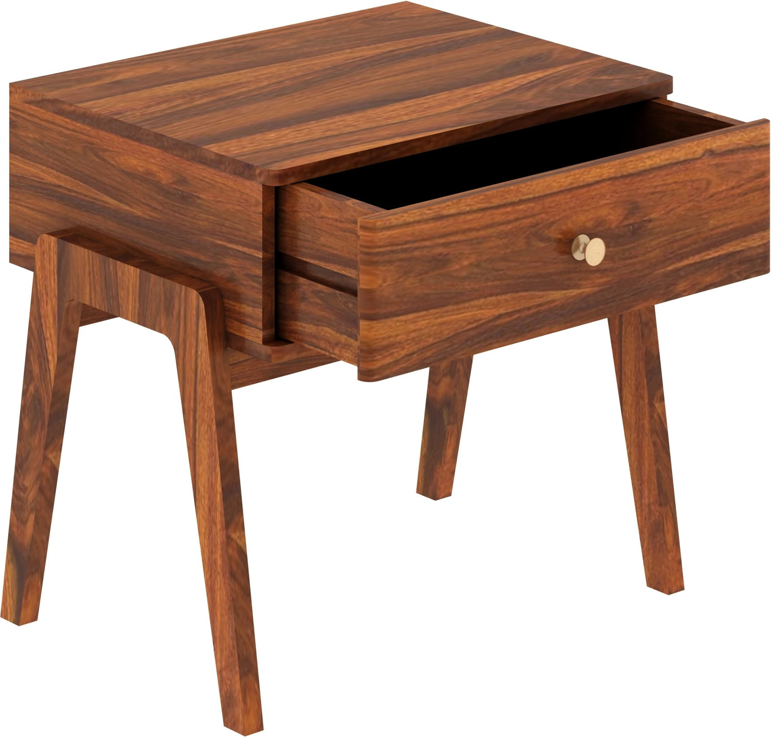 Image of Dreamydesks Solid Wood Bedside Table with Drawer for Bedroom Solid Wood Bedside Table