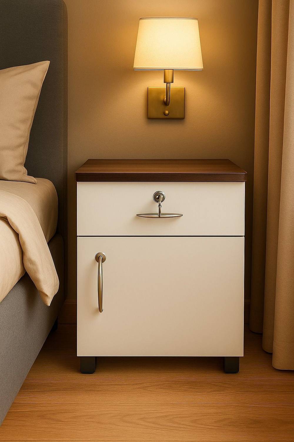 Flipkart Perfect Homes Modish Wooden Bedside Table Durable Nights