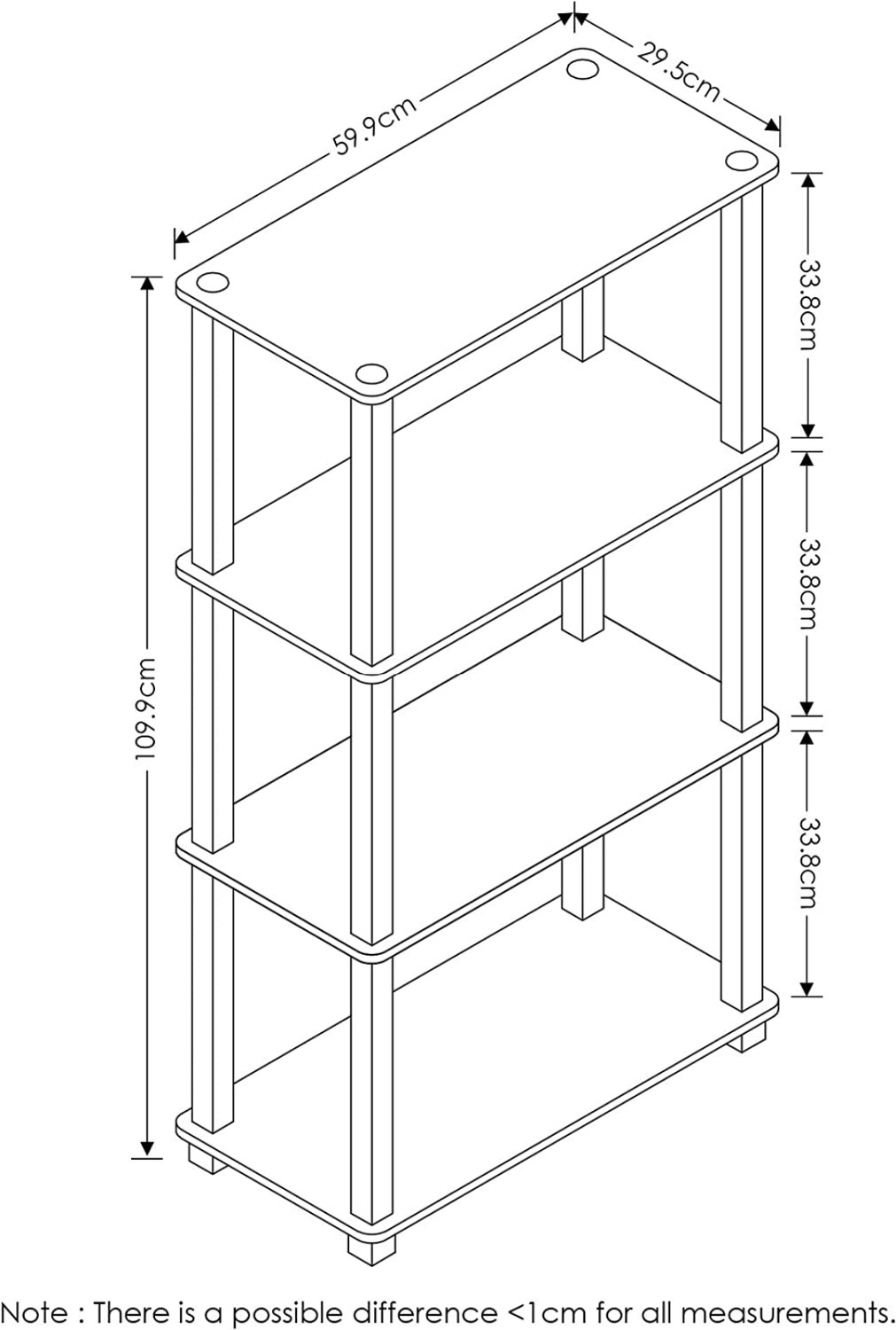 Image of pndggroup Wooden Rectangular Side Table / Coffee Table / Bed Side Table Engineered Wood Side Table