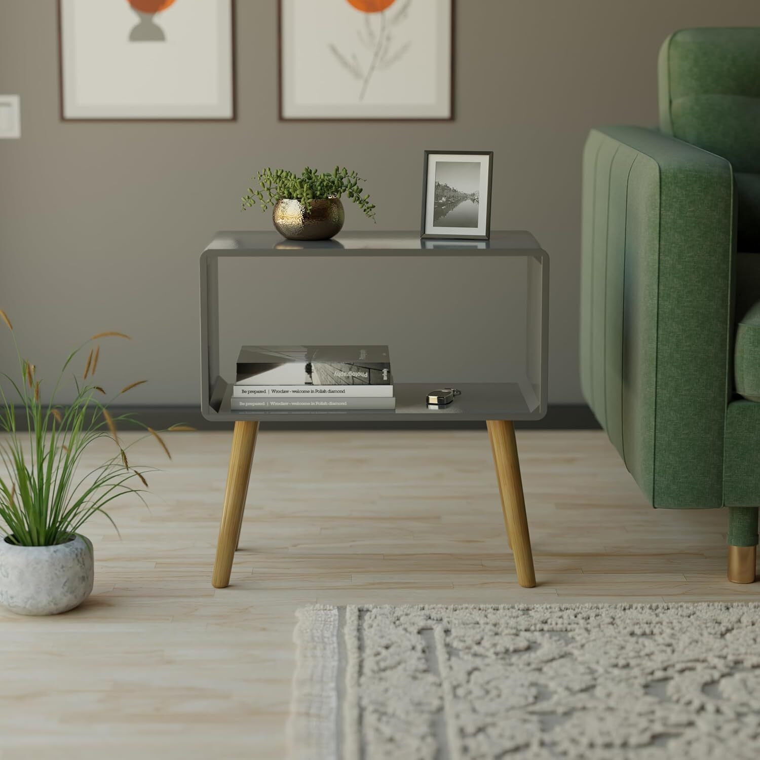 Image of etiquette art Engineered Wood Side Table