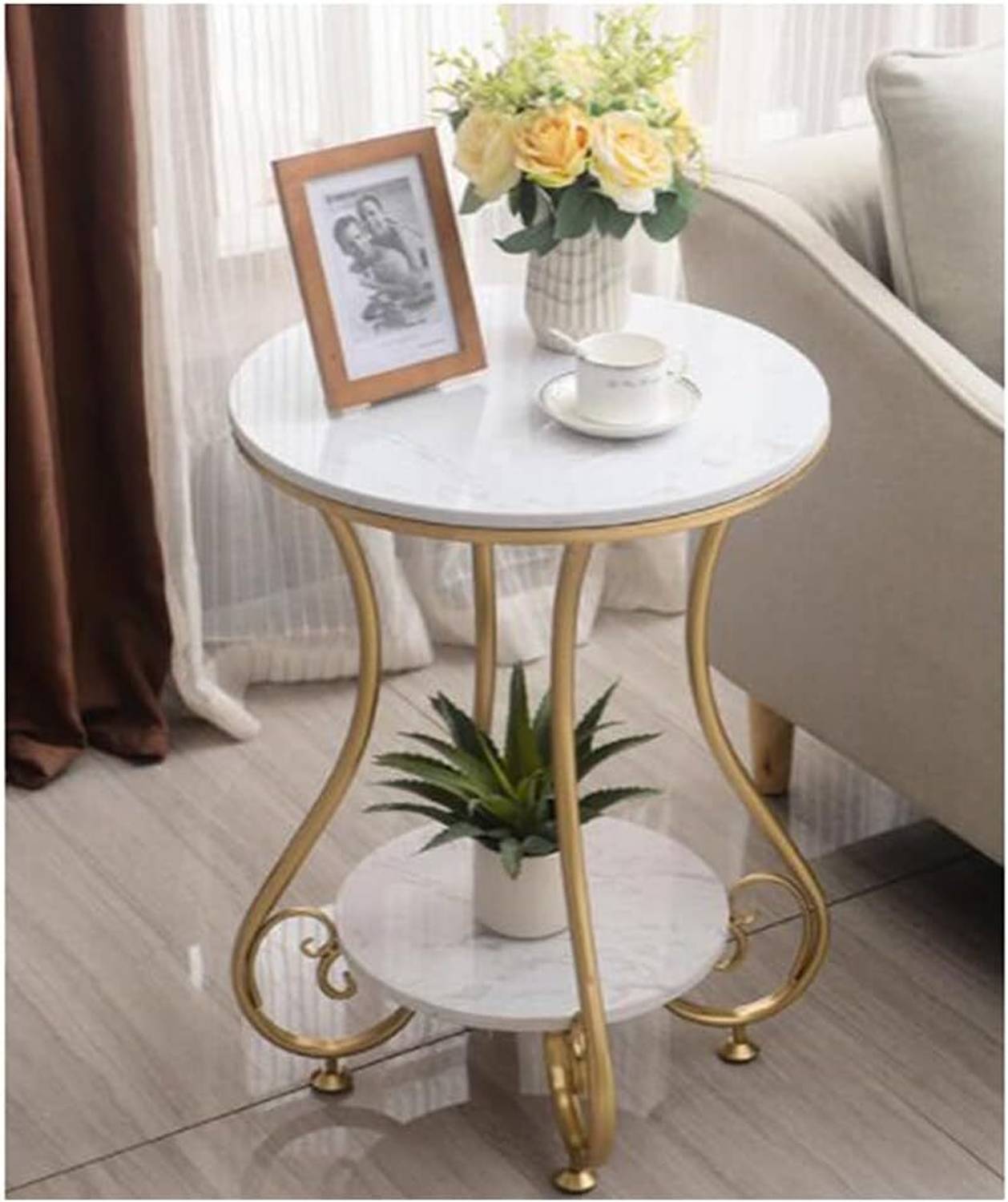 BESTQUALITY unique mdf marble top iron round shape living room de