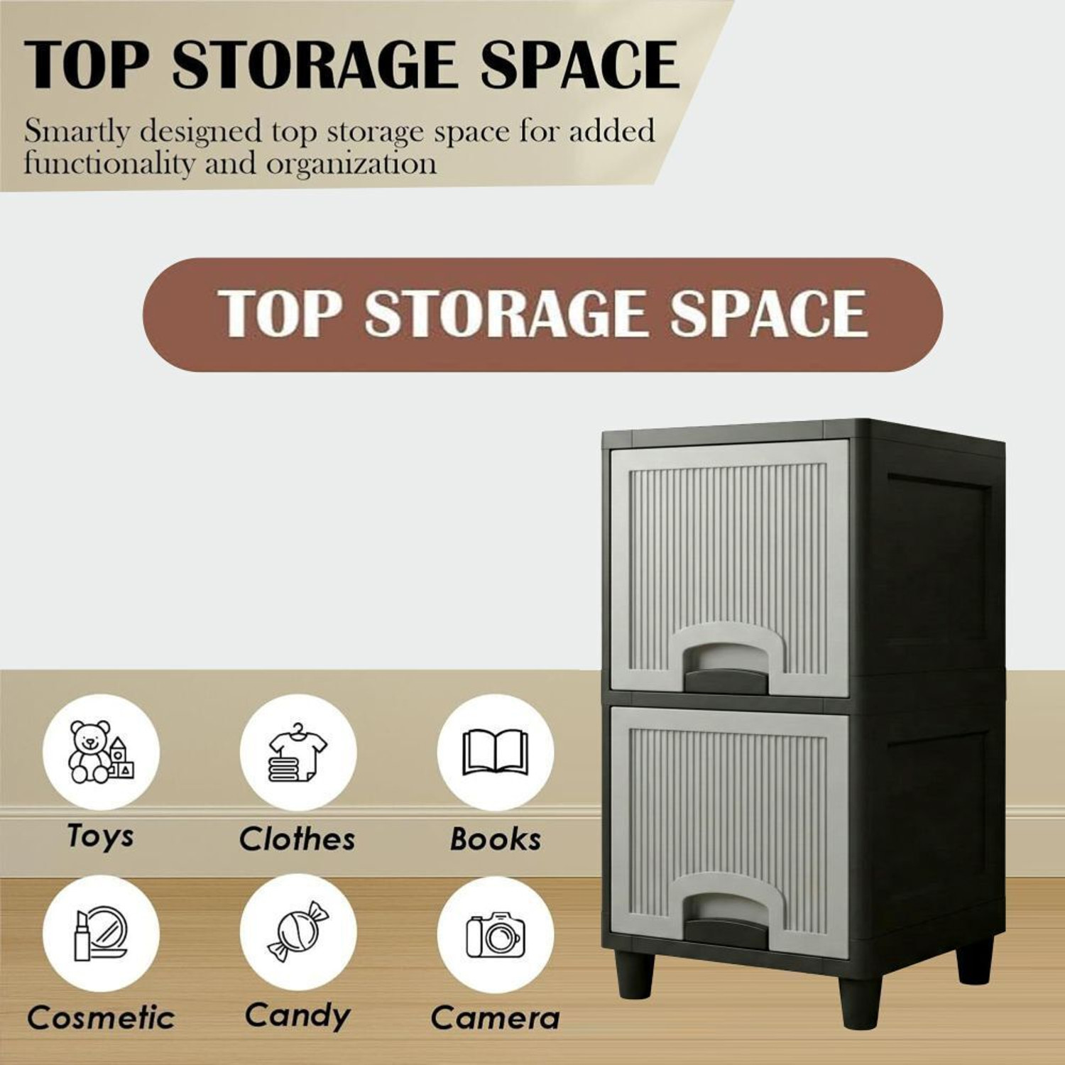 Image of MAXTID Multi Layer cabinet Plastic Free Standing Cabinet