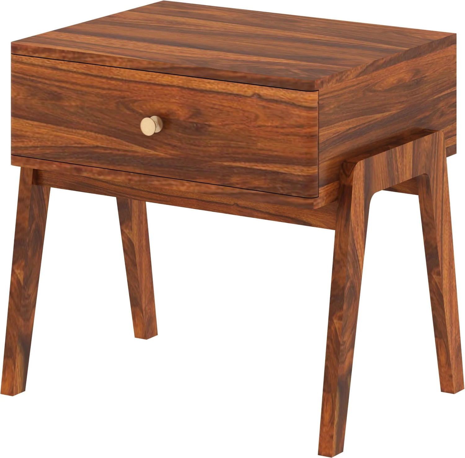 Image of Dreamydesks Solid Wood Bedside Table with Drawer for Bedroom Solid Wood Bedside Table
