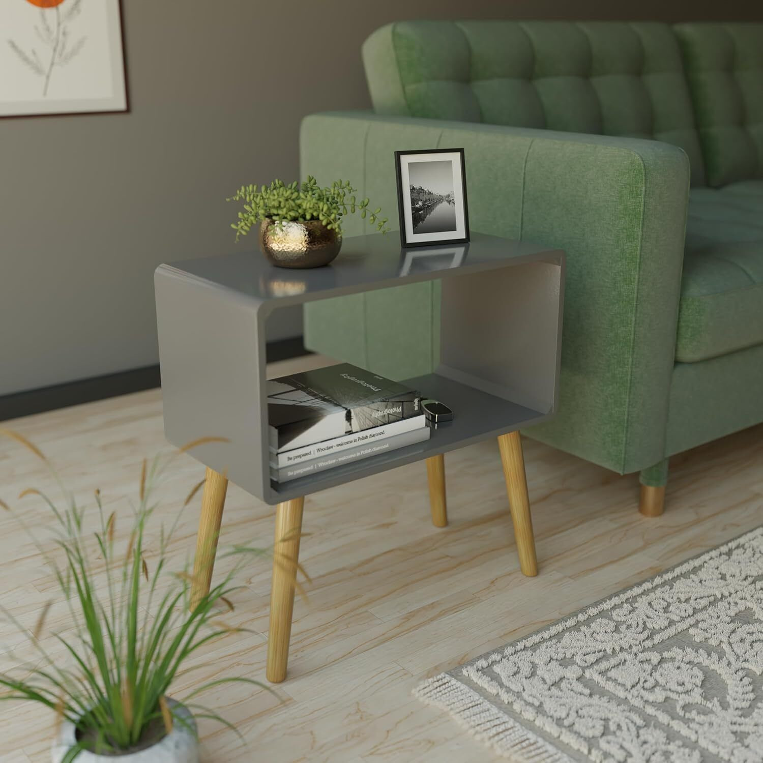 Image of etiquette art Engineered Wood Side Table