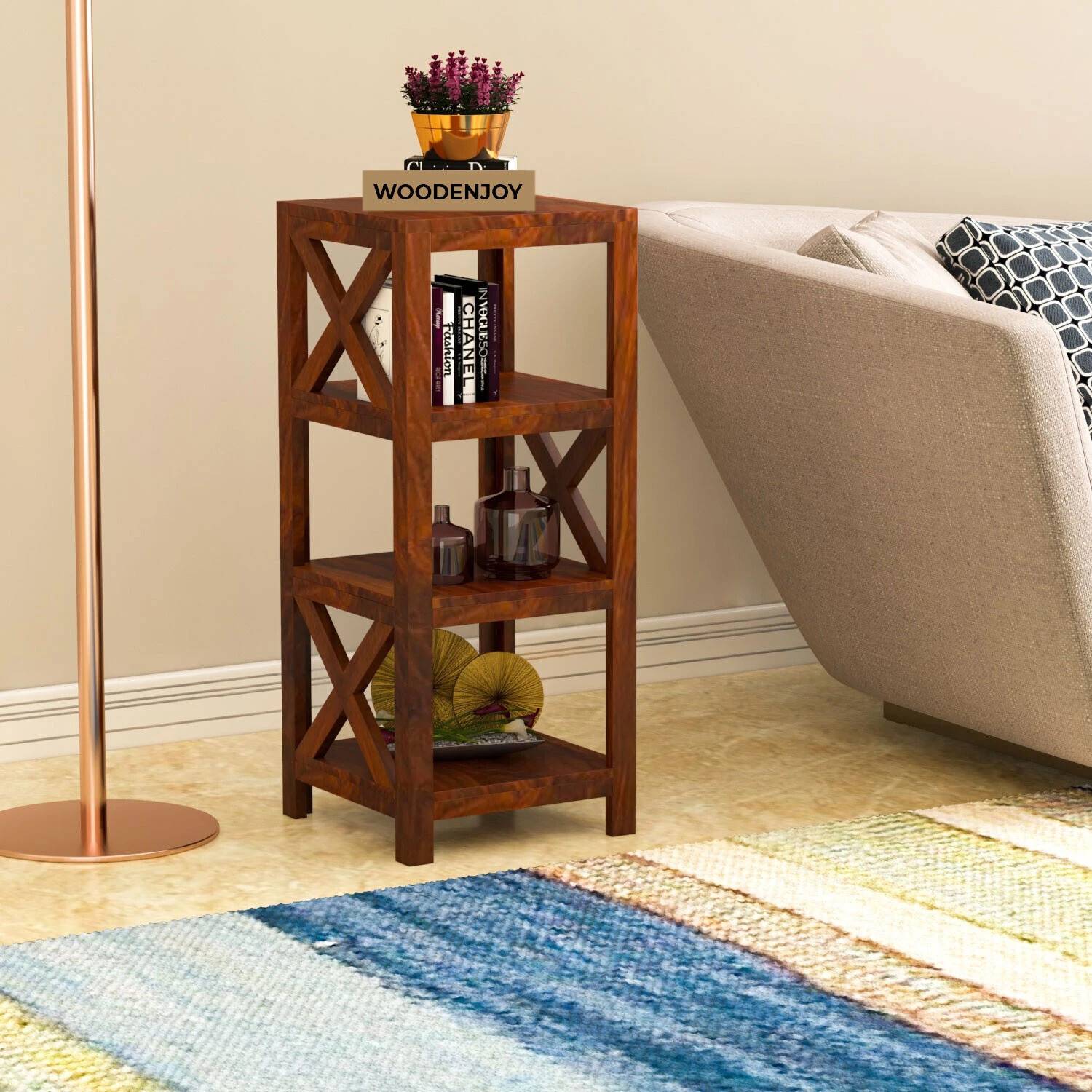 Shauryawoods Wooden Bed Side Table/End Table For Home/Office Soli
