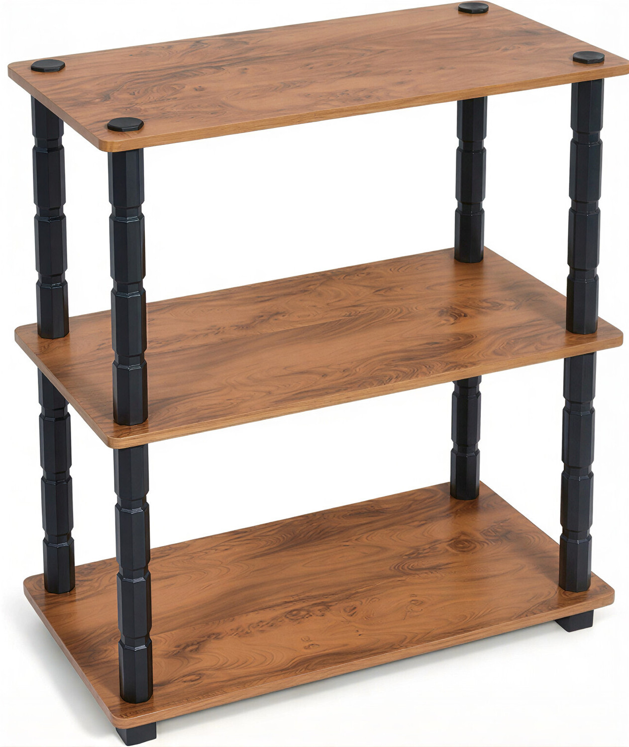 Image of DECORATIVEDREAM 3-Tier Compact Multipurpose Shelf Display Rack Engineered Wood Side Table