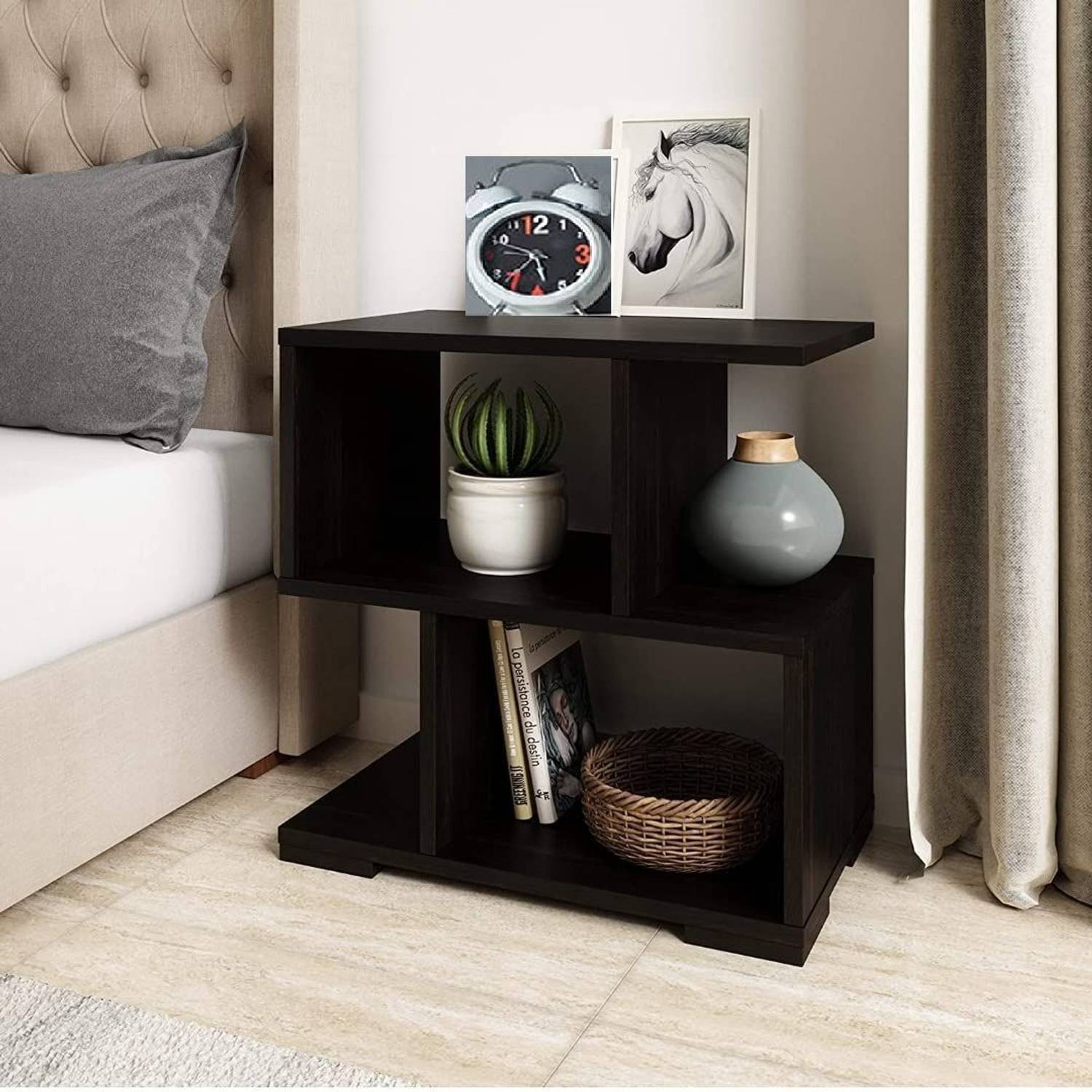 casaandsaca Engineered Wood Side Table (Finish Color - Brown colo