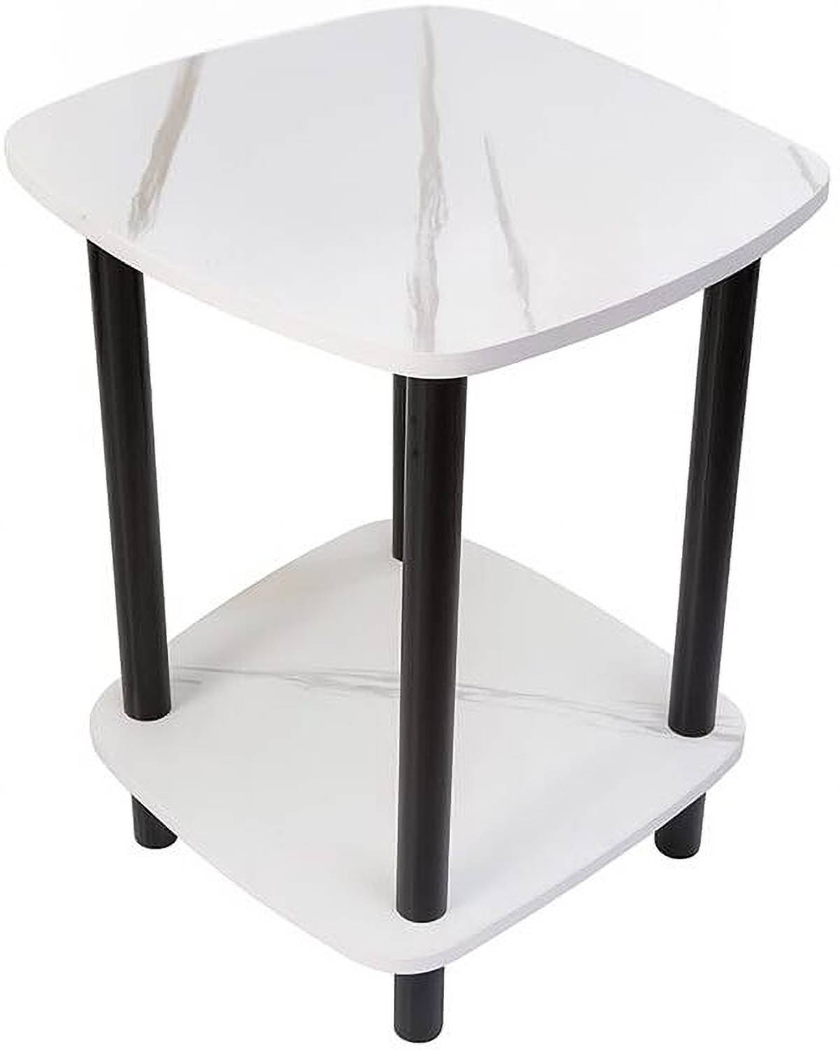 TARKAN Solid Wood End Table (Finish Color - Marble, DIY(Do-It-You