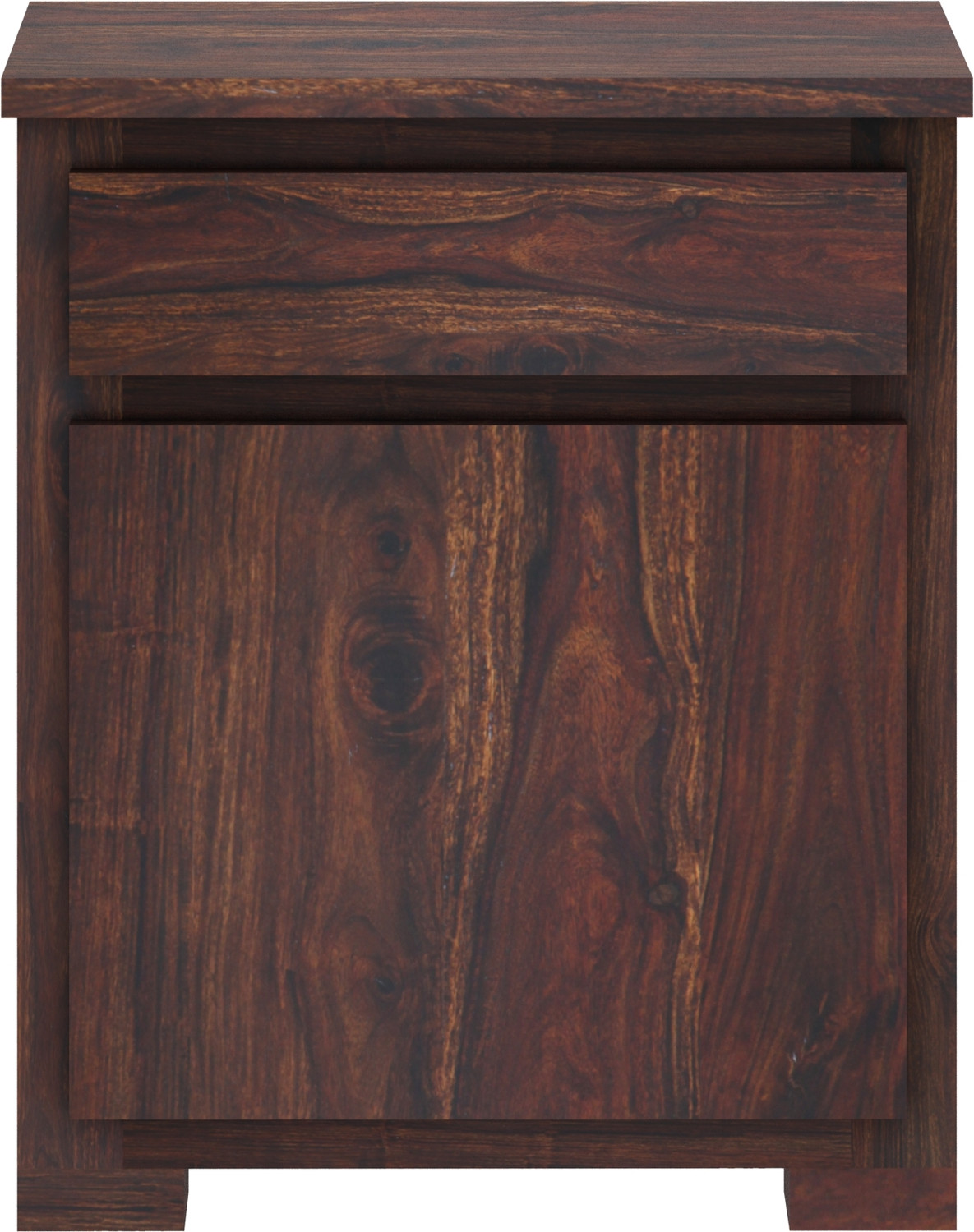 Image of Dreamydesks Solid Wood Bedside Table with Drawer for Bedroom Solid Wood Bedside Table
